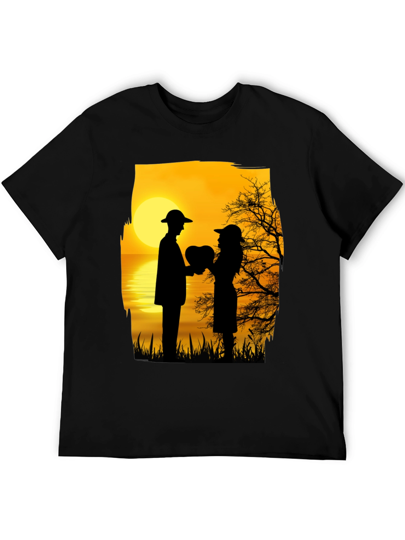 Romantic Sunset Silhouette T-Shirt