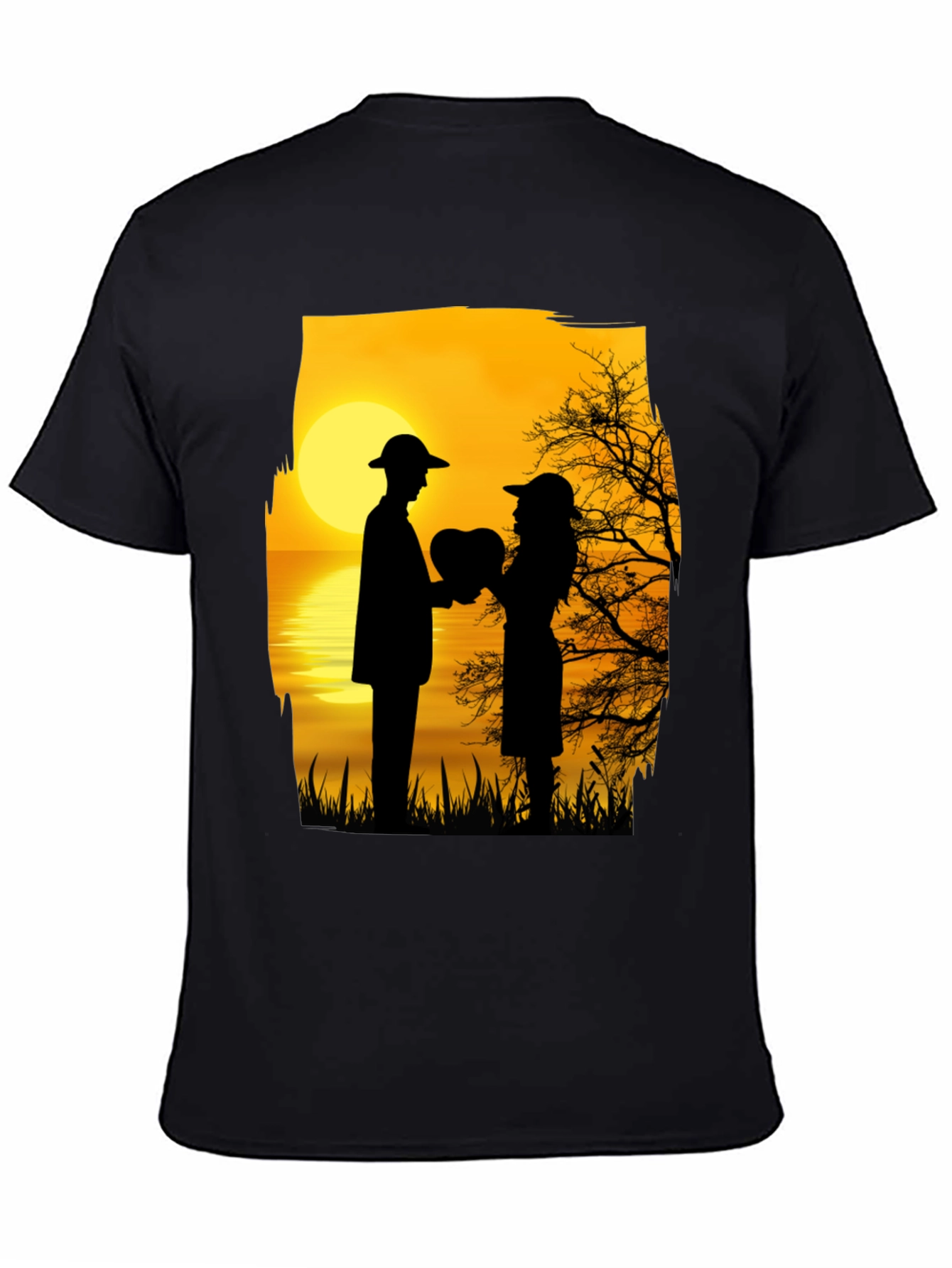 Romantic Sunset Silhouette T-Shirt