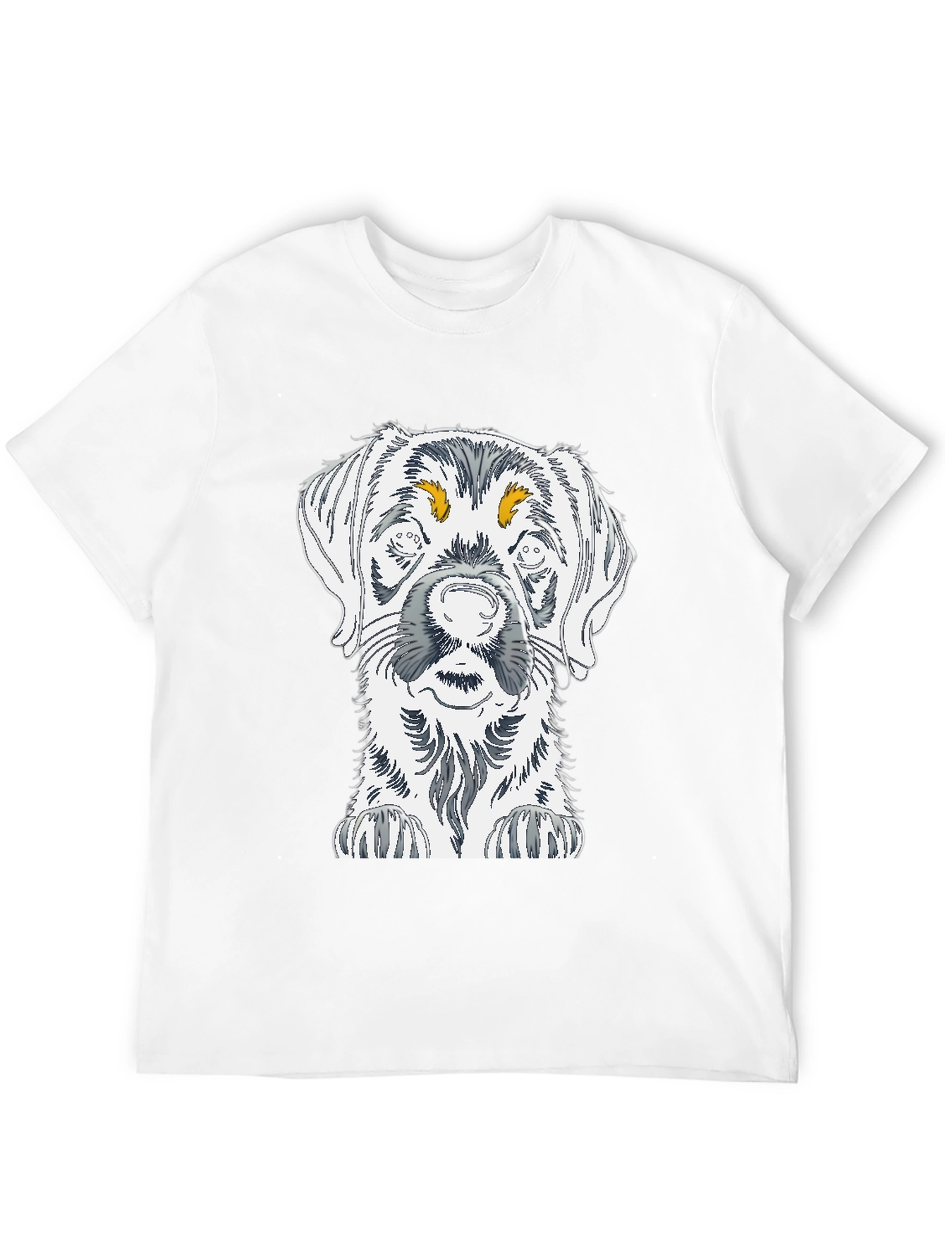Dog Sketch Graphic Tee - Unisex Cotton T-Shirt