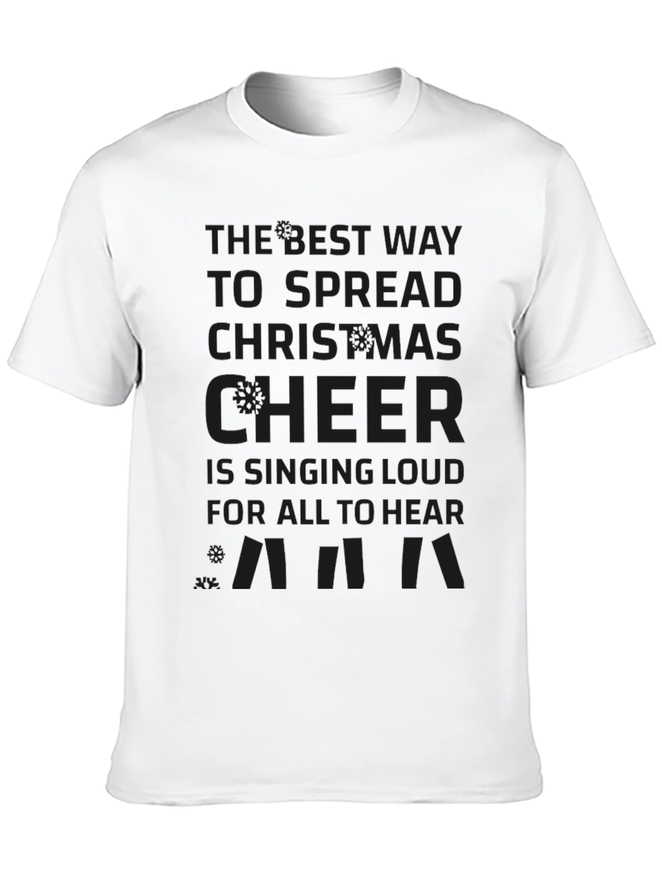 Christmas Cheer T-Shirt - Singing Loud Elf Quote Tee