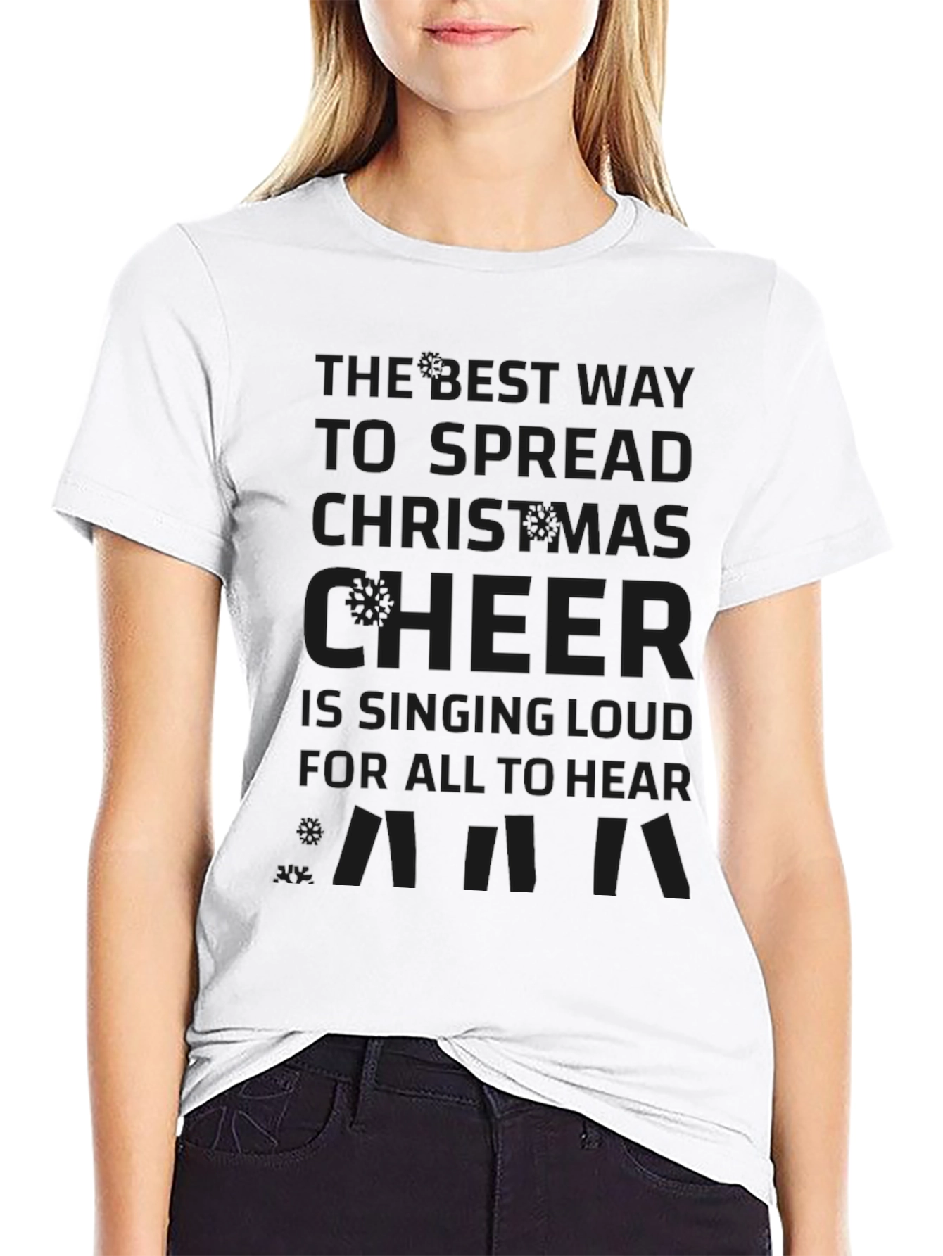 Christmas Cheer T-Shirt - Singing Loud Elf Quote Tee