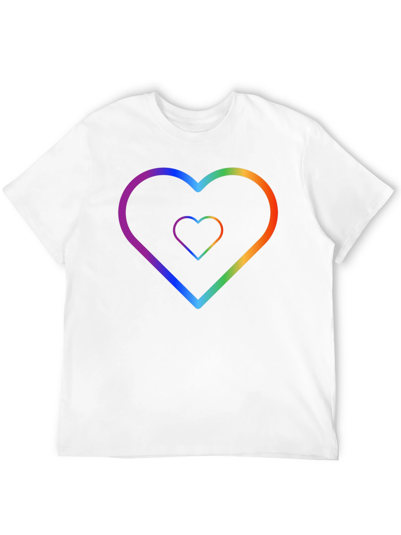 Rainbow Heart Graphic Black T-Shirt