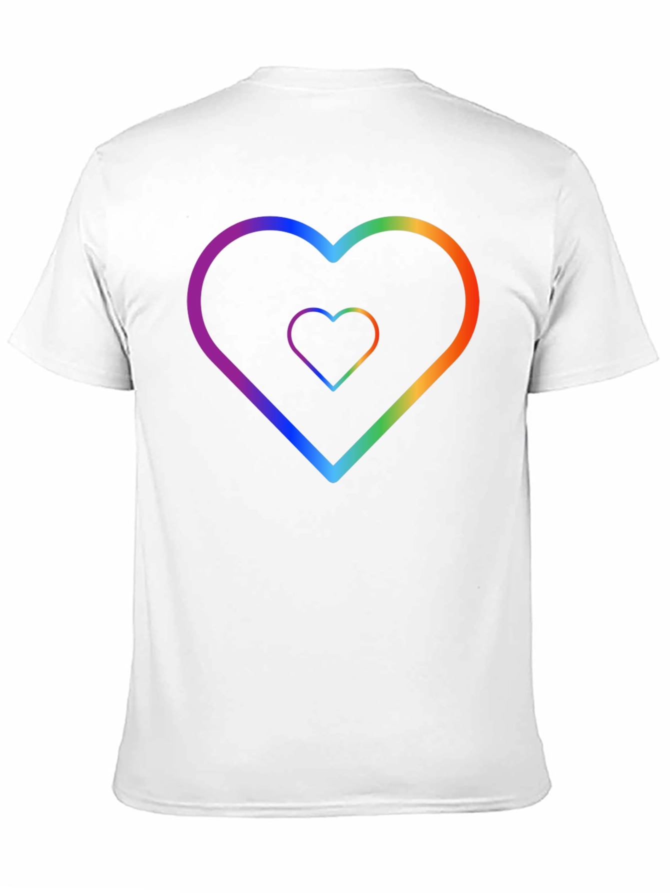 Rainbow Heart Graphic Black T-Shirt