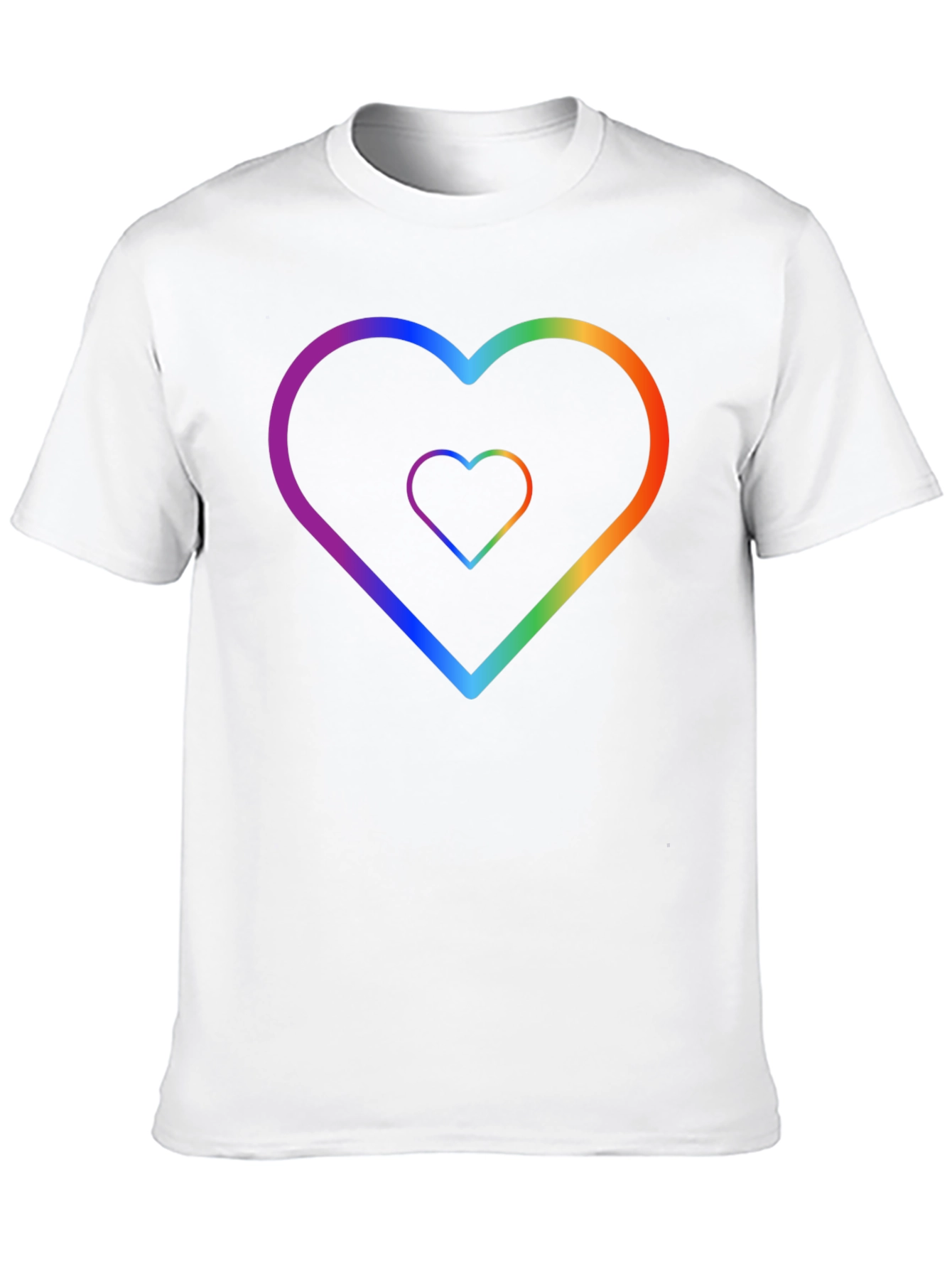Rainbow Heart Graphic Black T-Shirt