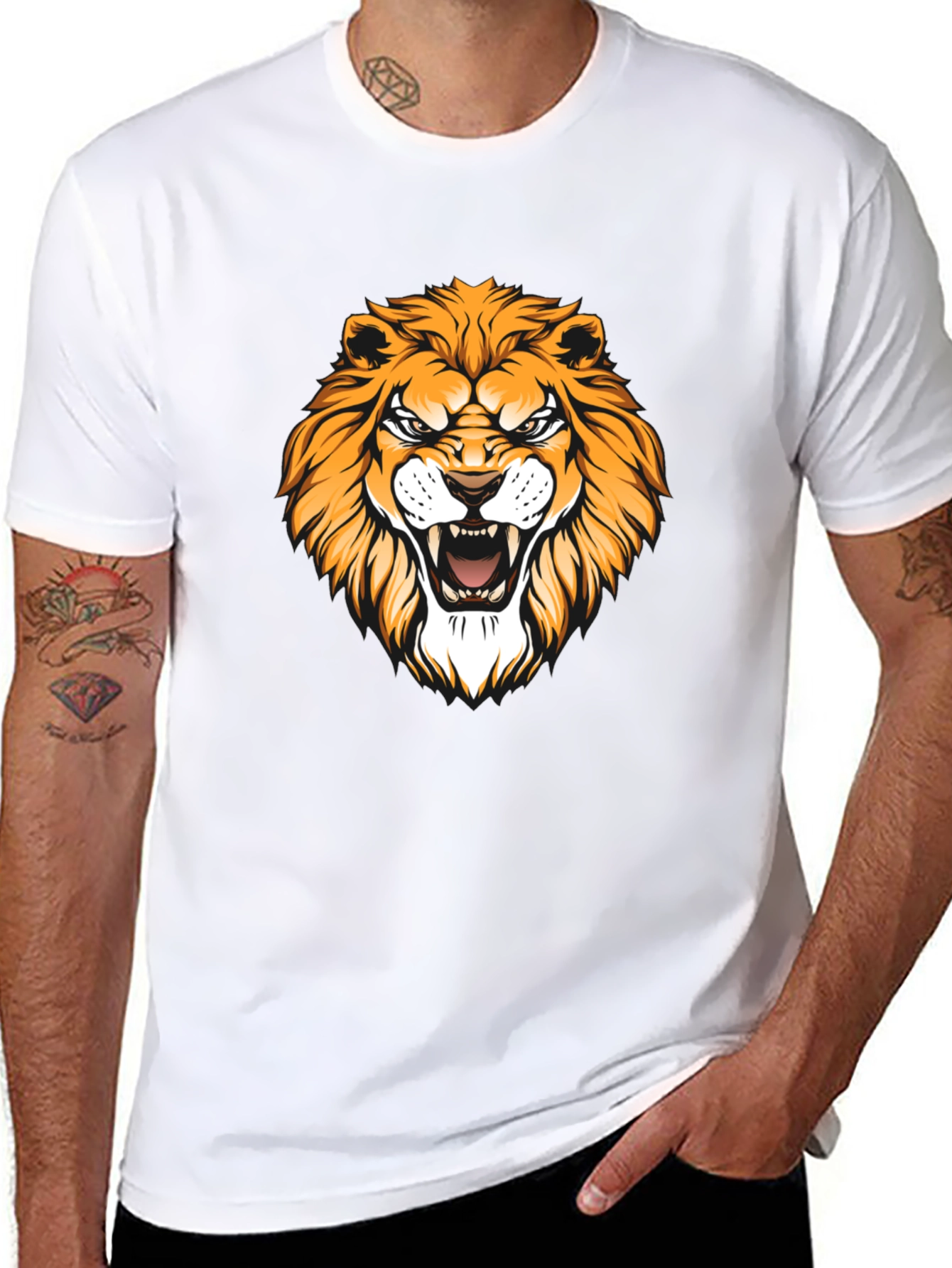 Black Lion Graphic Tee - Mens Short Sleeve