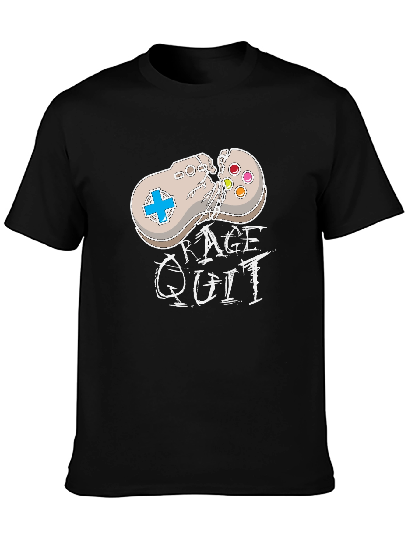 Rage Quit T-Shirt - Broken Controller Gamer Tee