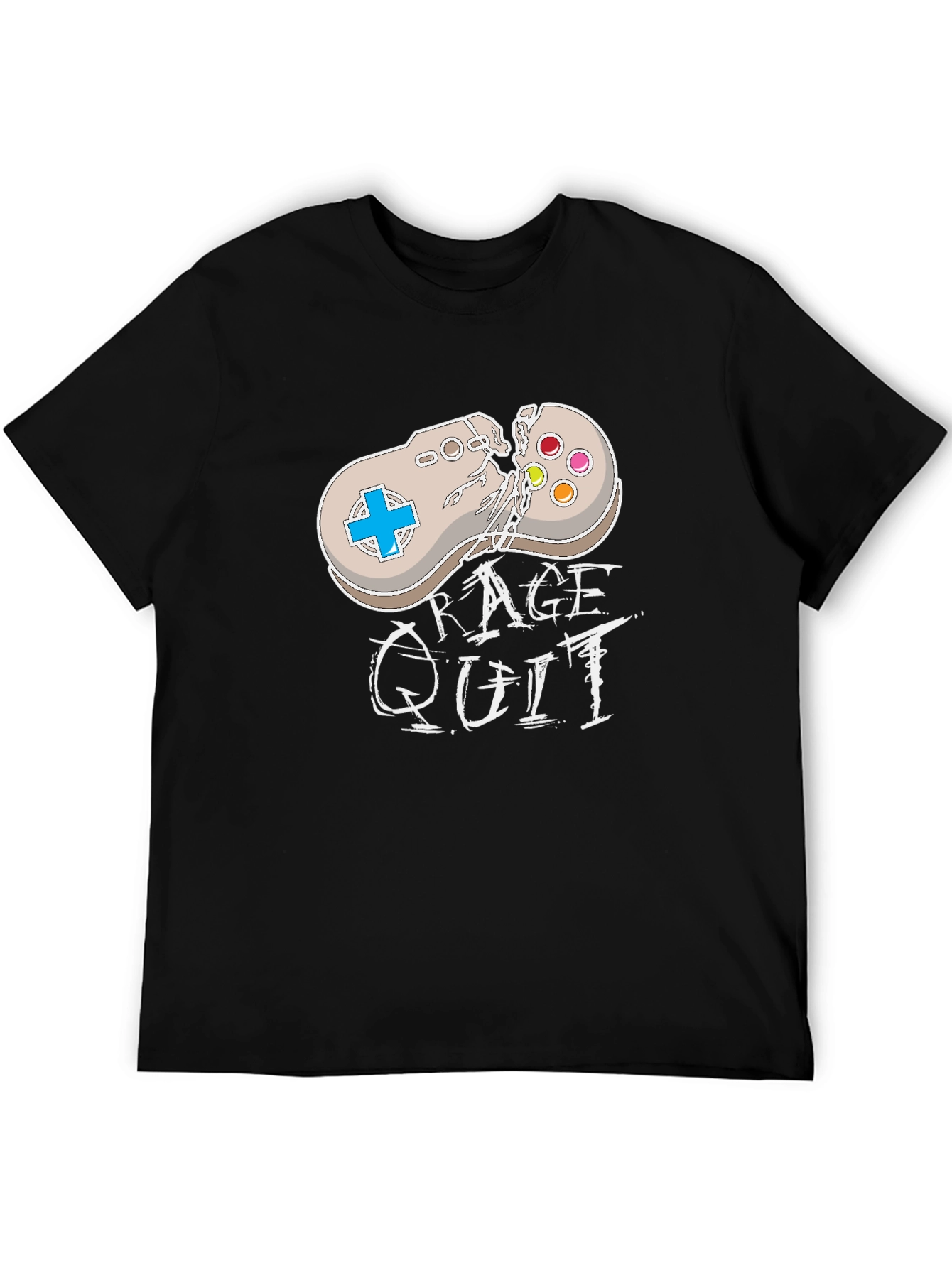 Rage Quit T-Shirt - Broken Controller Gamer Tee