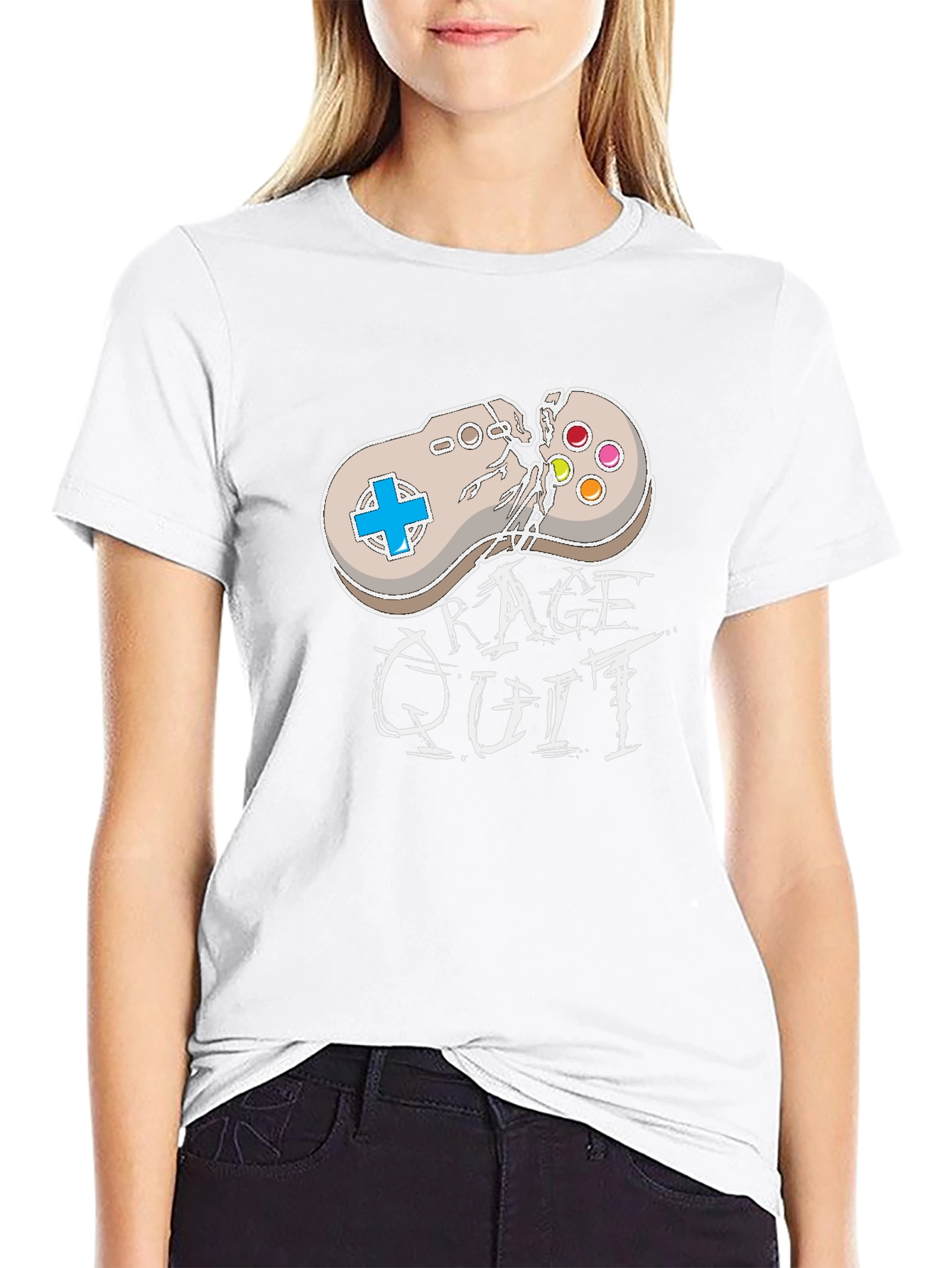Rage Quit T-Shirt - Broken Controller Gamer Tee