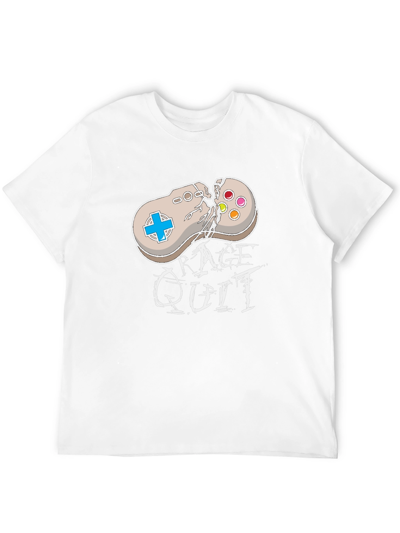 Rage Quit T-Shirt - Broken Controller Gamer Tee