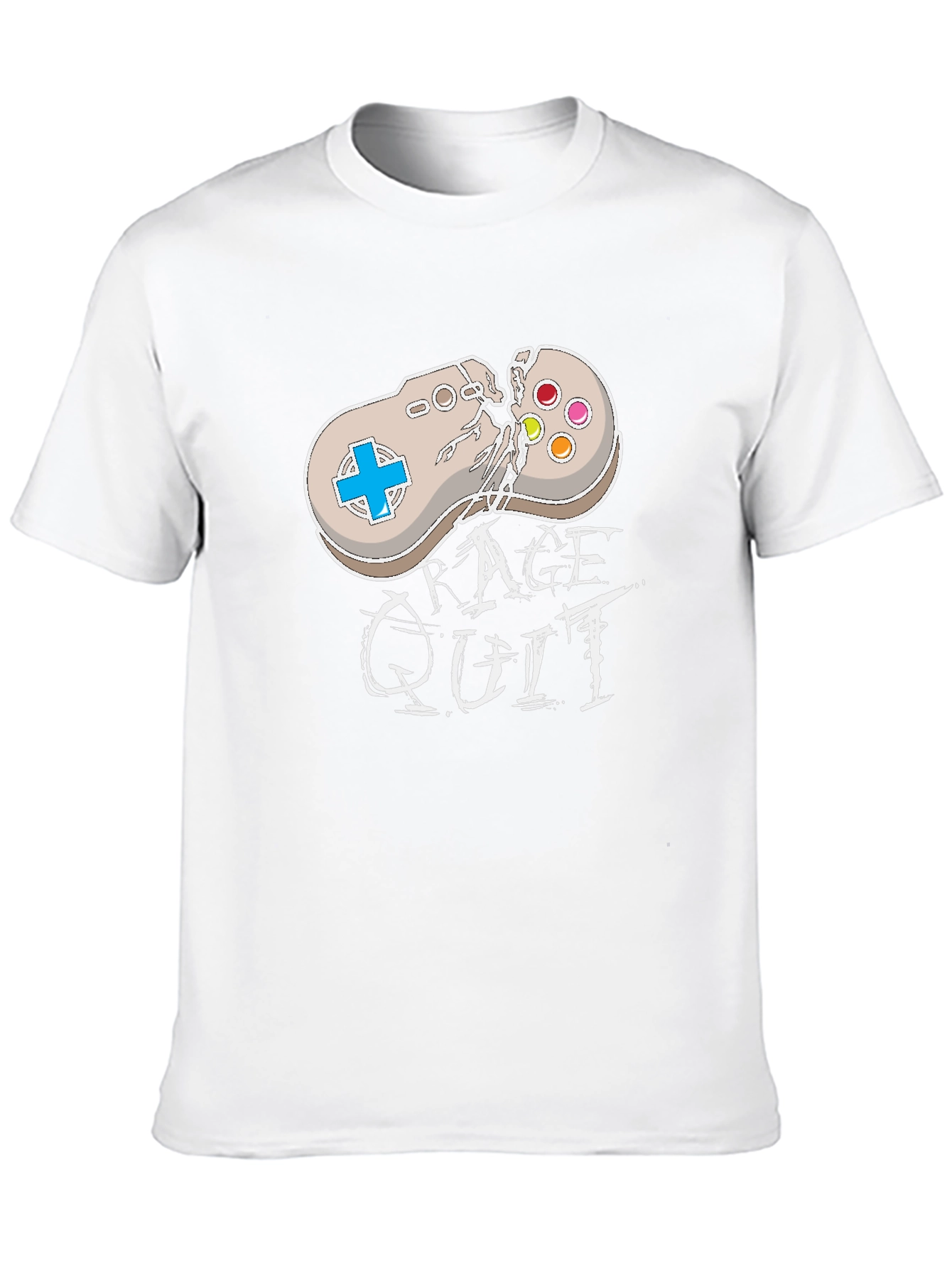 Rage Quit T-Shirt - Broken Controller Gamer Tee