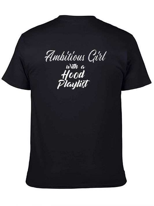 Ambitious Girl with a Hood Playlist T-Shirt