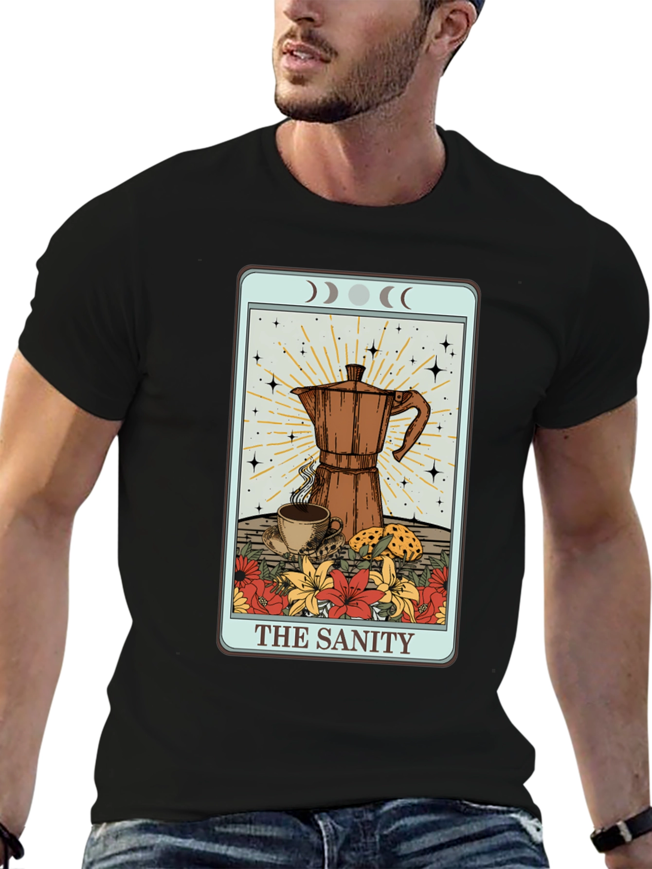 The Sanity Tarot Coffee Graphic T-Shirt