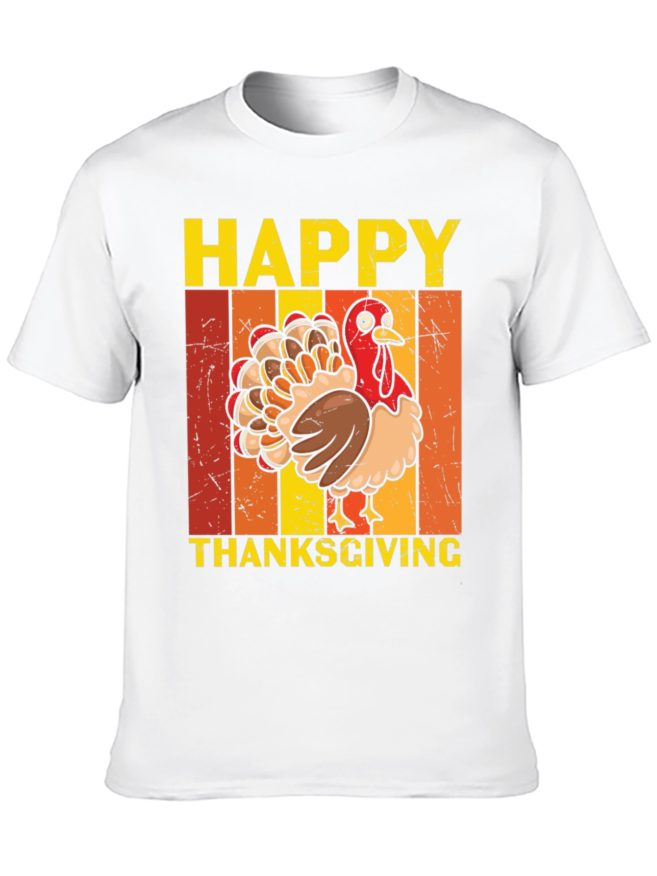 Happy Thanksgiving Turkey Graphic T-Shirt