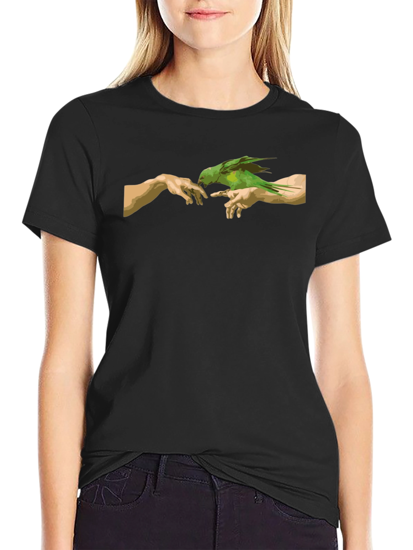 Parrot Creation T-Shirt - Artistic Graphic Tee