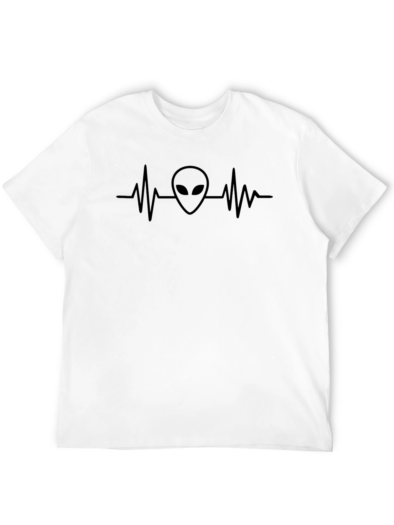 Alien Heartbeat T-Shirt - Black Graphic Tee