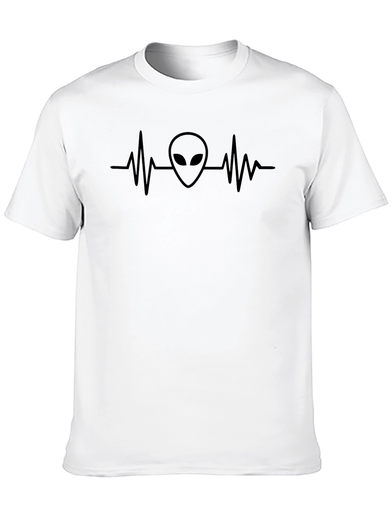 Alien Heartbeat T-Shirt - Black Graphic Tee