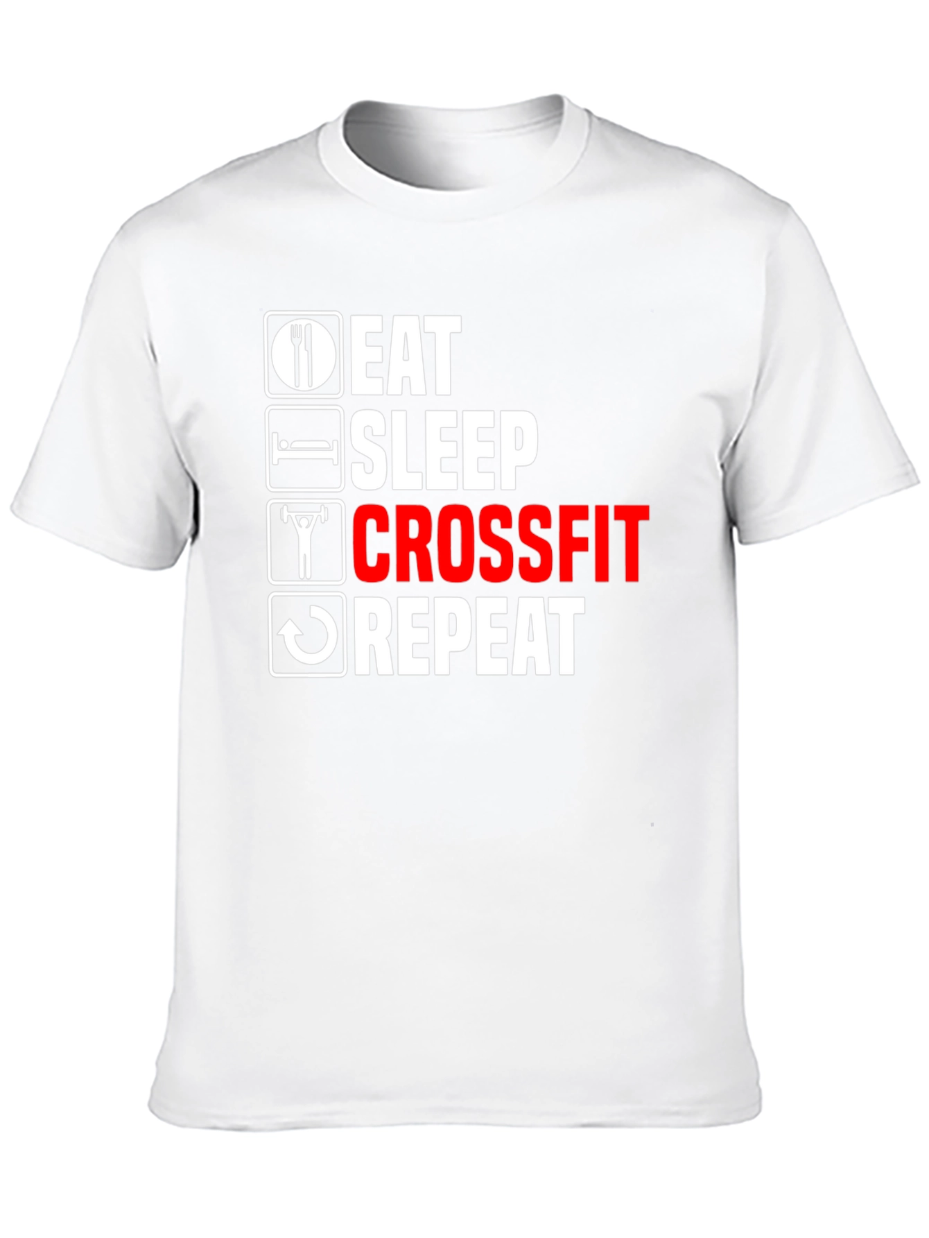 Eat Sleep Crossfit Repeat Black T-Shirt