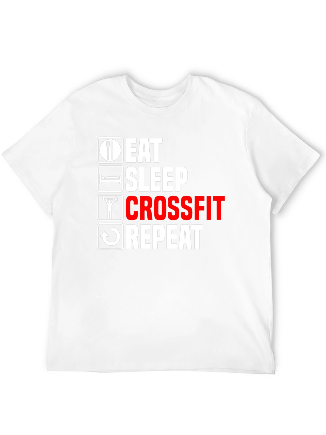 Eat Sleep Crossfit Repeat Black T-Shirt