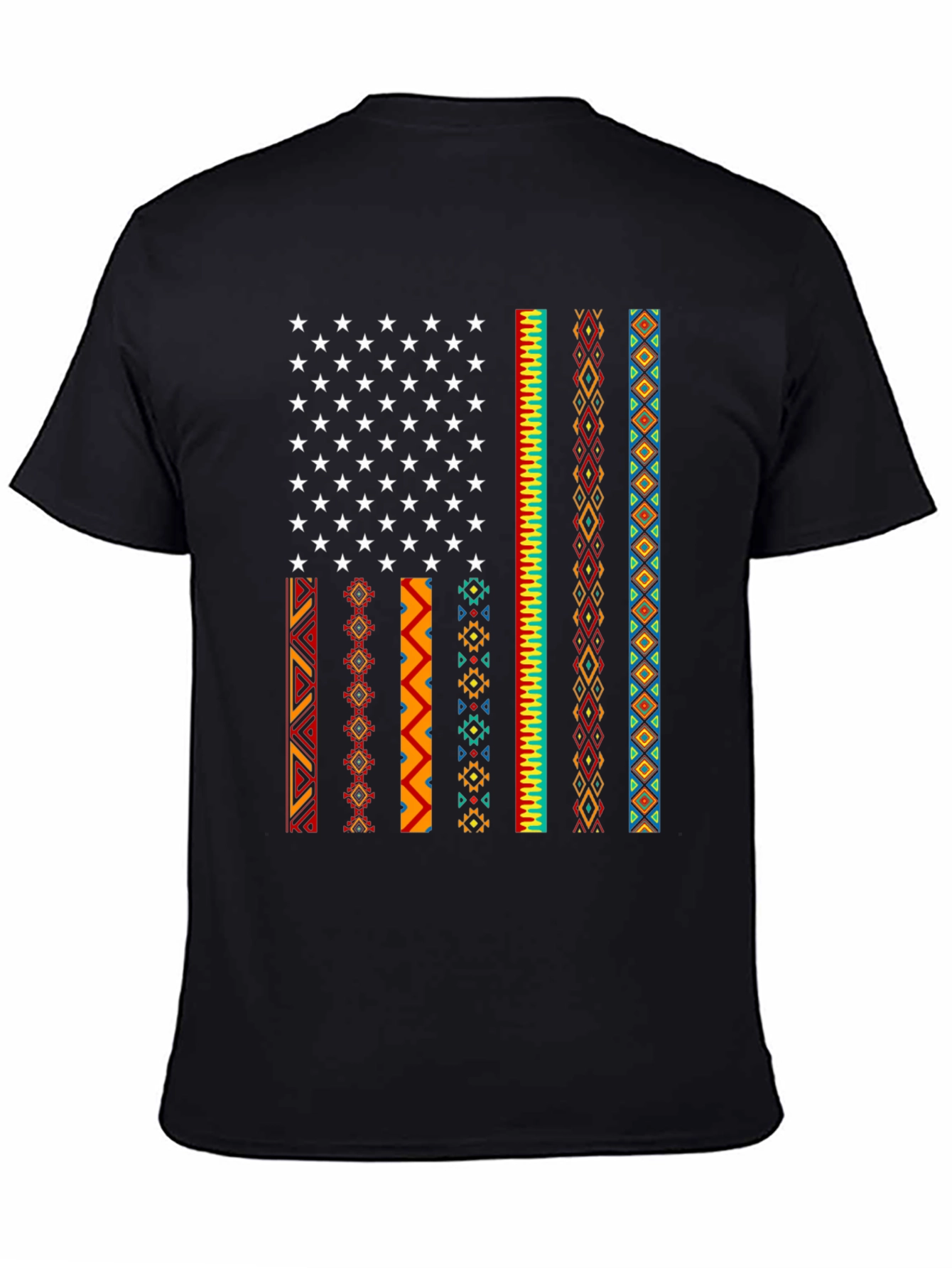 American Flag Tribal Pattern Tee