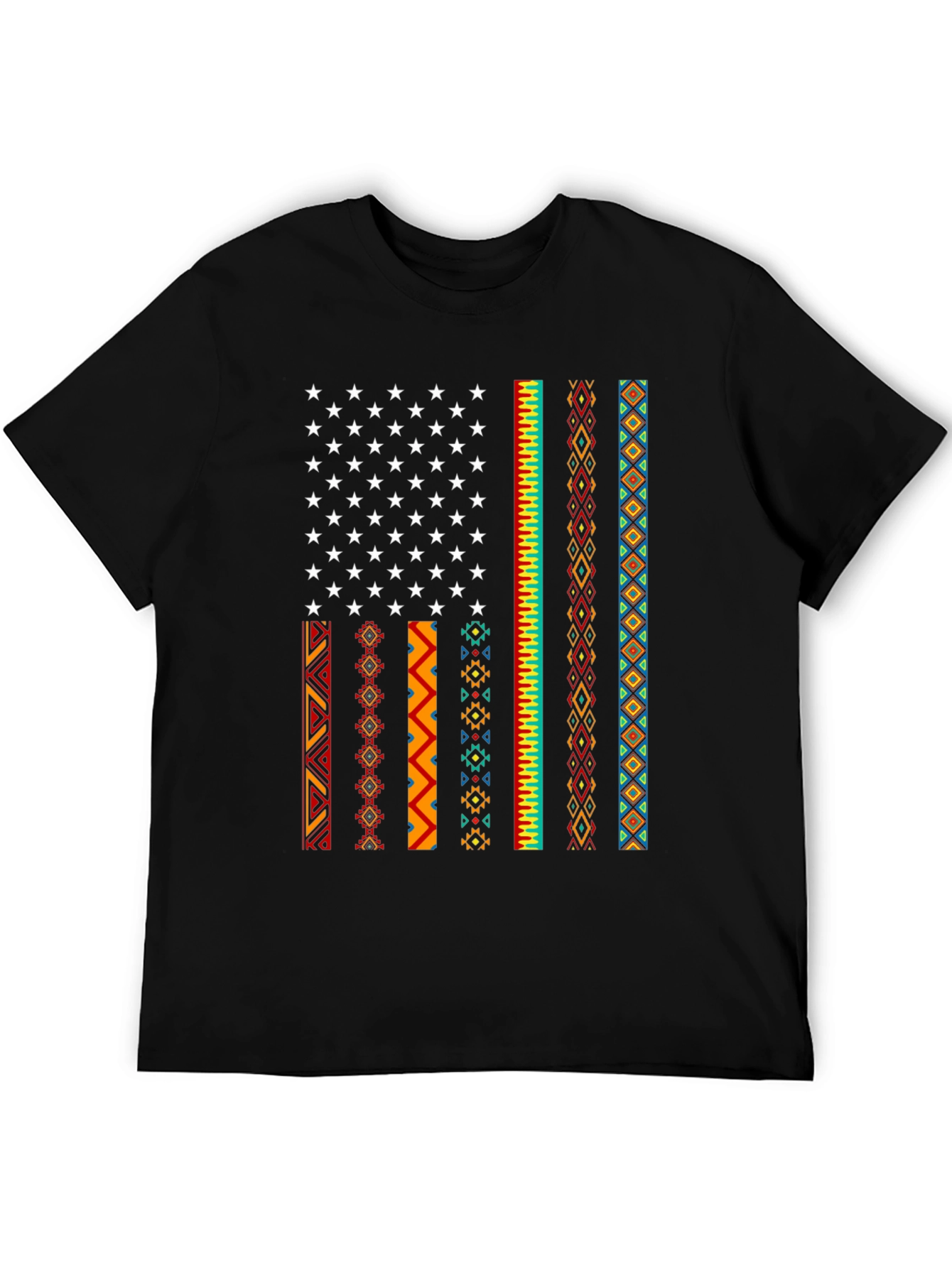 American Flag Tribal Pattern Tee