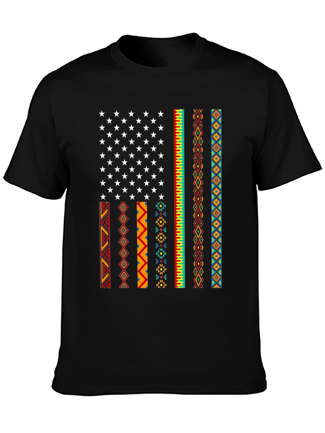 American Flag Tribal Pattern Tee