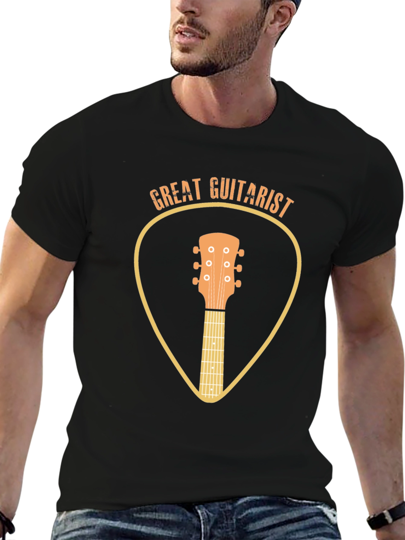 Great Guitarist Graphic Tee - Black