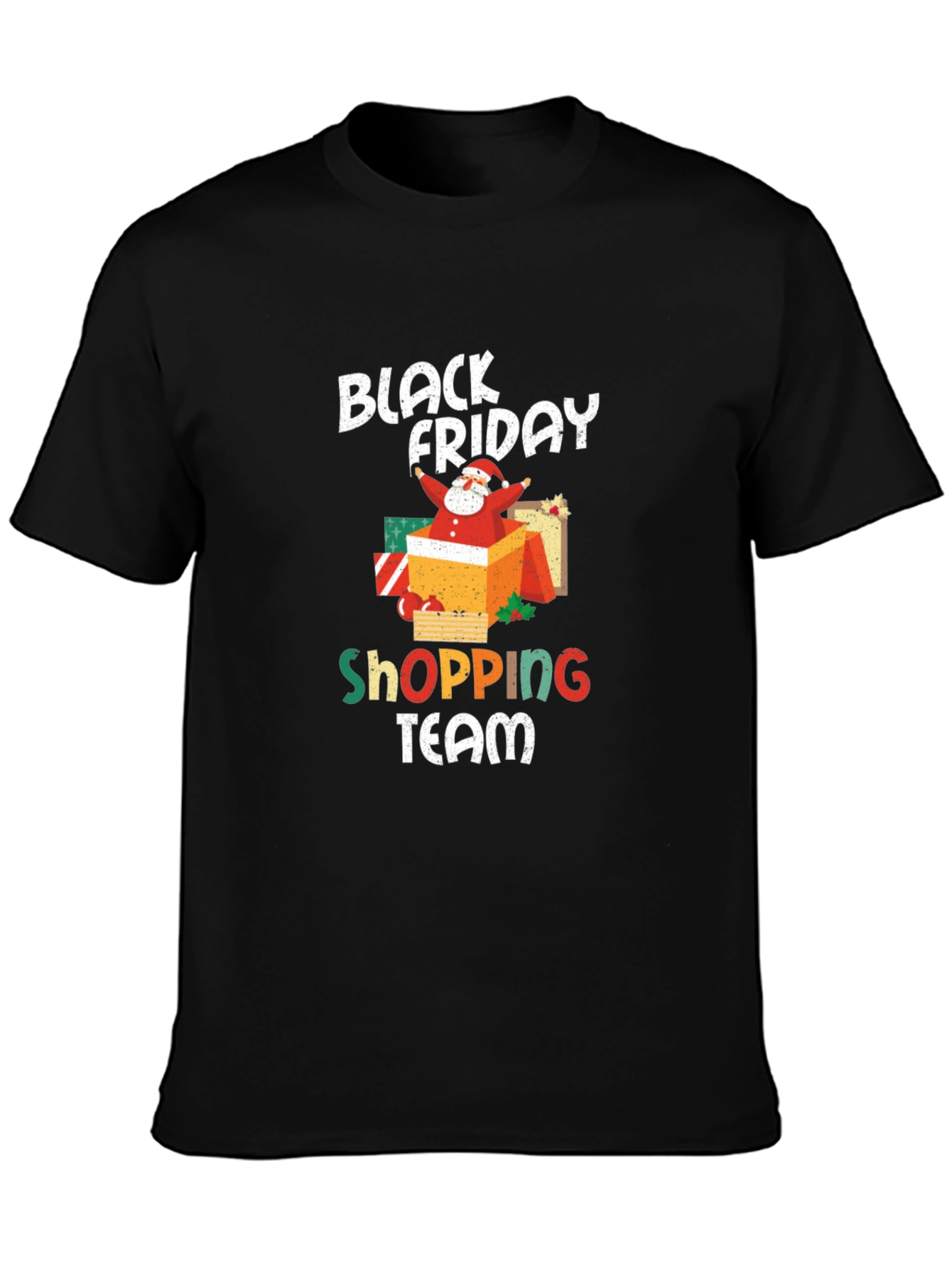 Black Friday Shopping Team Santa T-Shirt