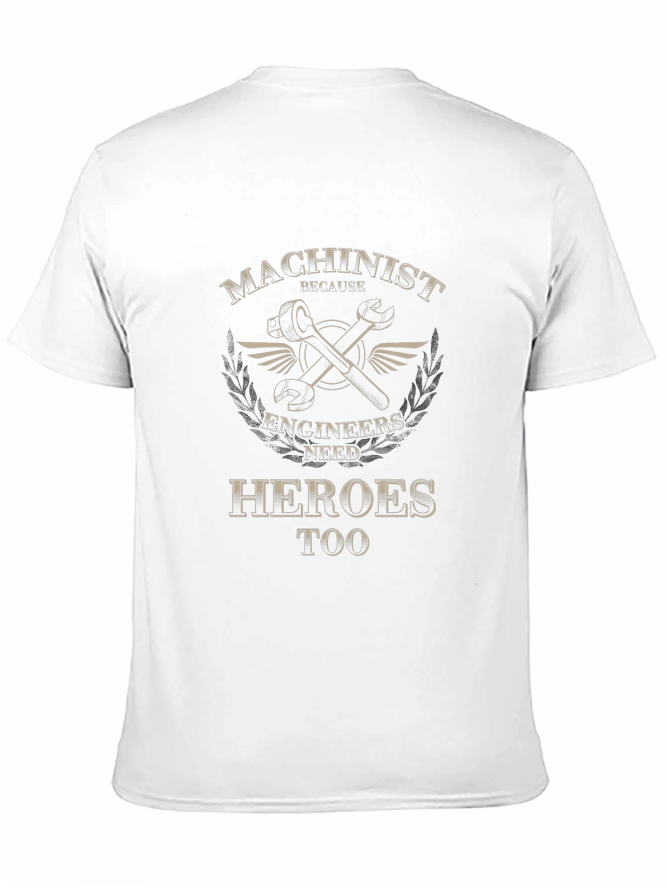 Machinist Heroes Tee - Wrench Design Black T-Shirt
