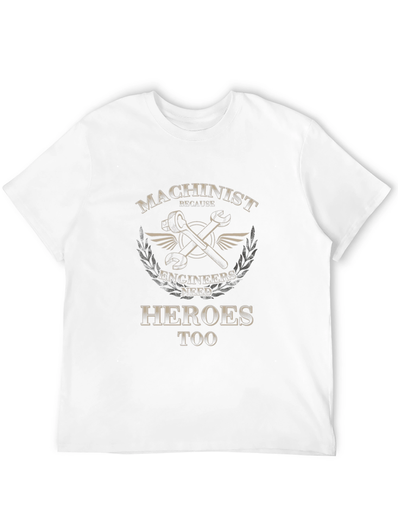Machinist Heroes Tee - Wrench Design Black T-Shirt