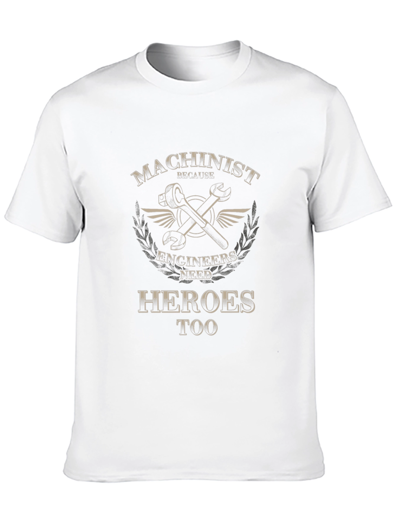 Machinist Heroes Tee - Wrench Design Black T-Shirt