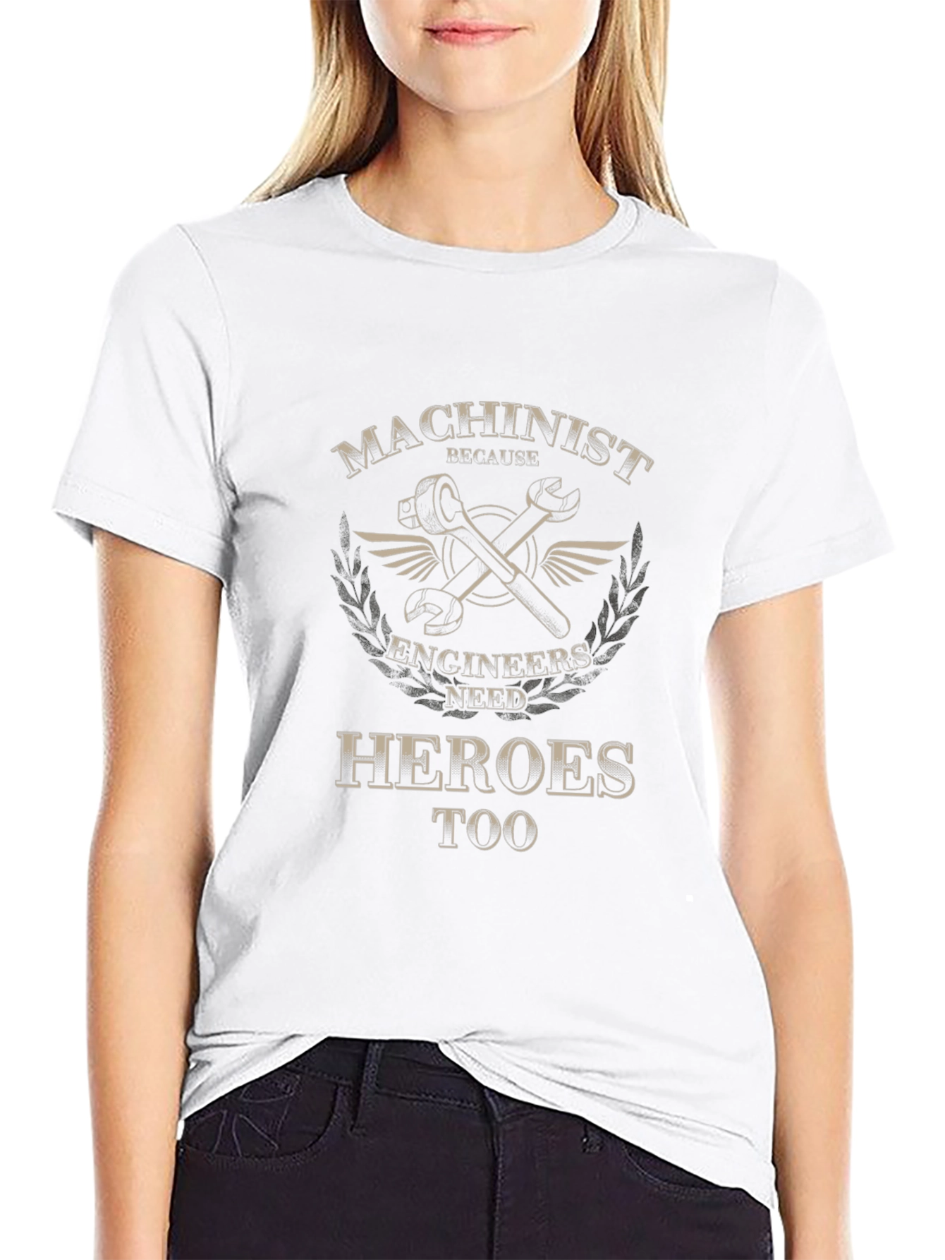Machinist Heroes Tee - Wrench Design Black T-Shirt