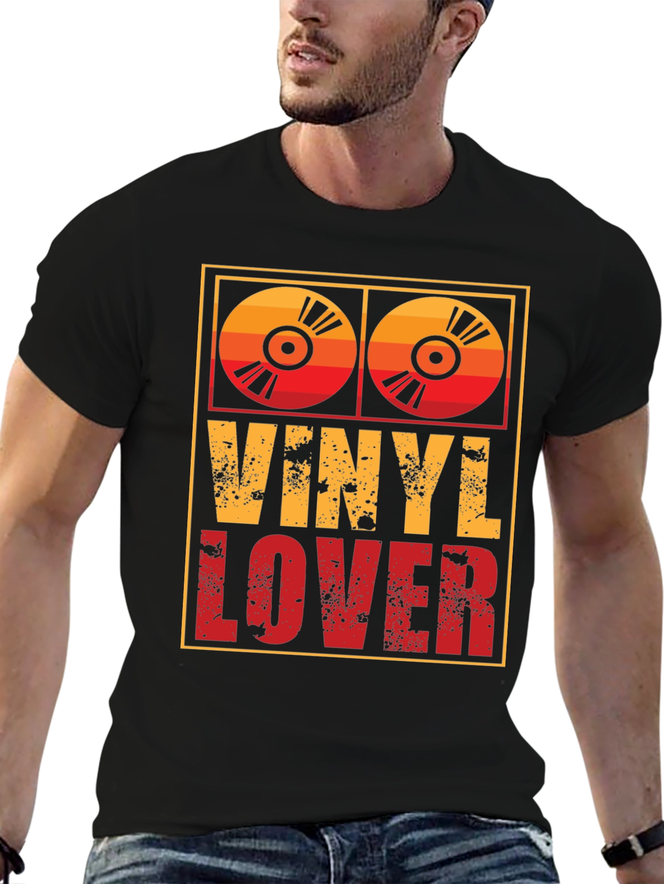 Retro Vinyl Lover T-Shirt - Music Fan Tee