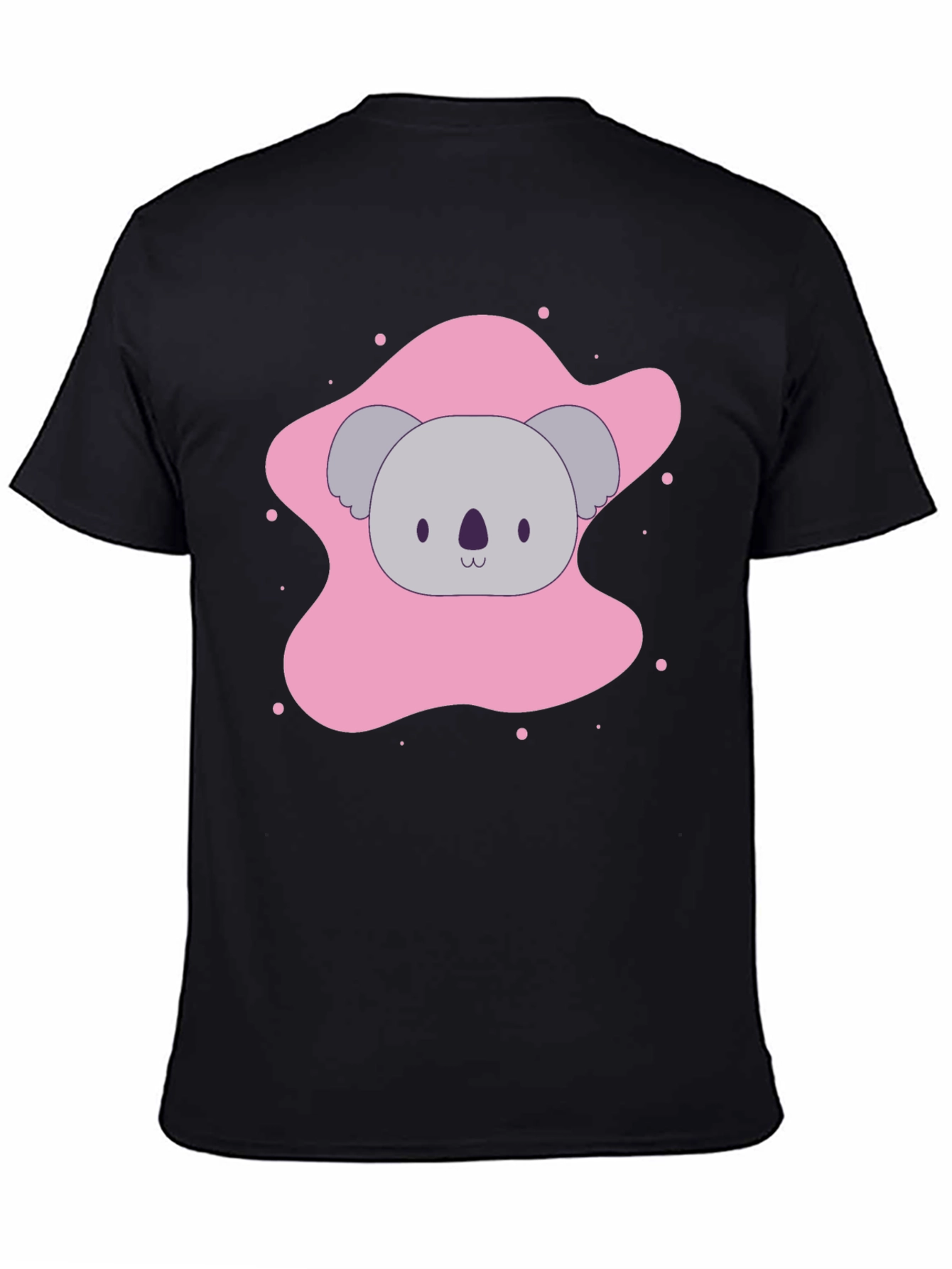 Cute Koala Graphic Tee - Soft Black T-Shirt