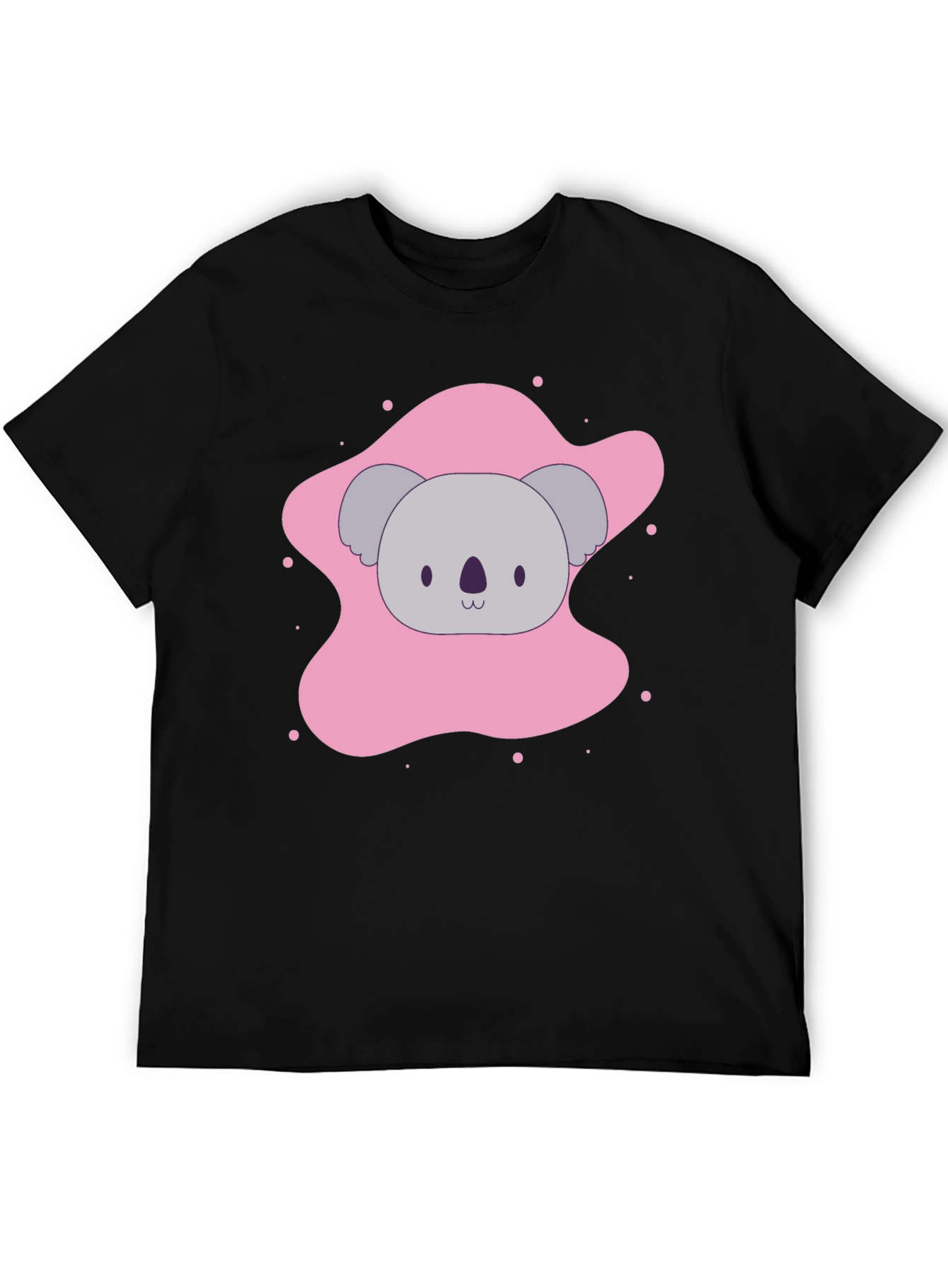 Cute Koala Graphic Tee - Soft Black T-Shirt