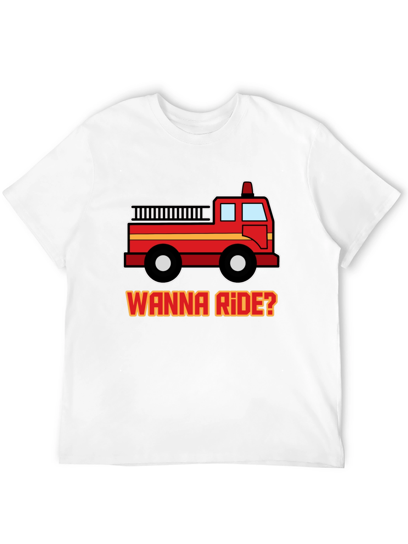 Wanna Ride? Firetruck Graphic Tee