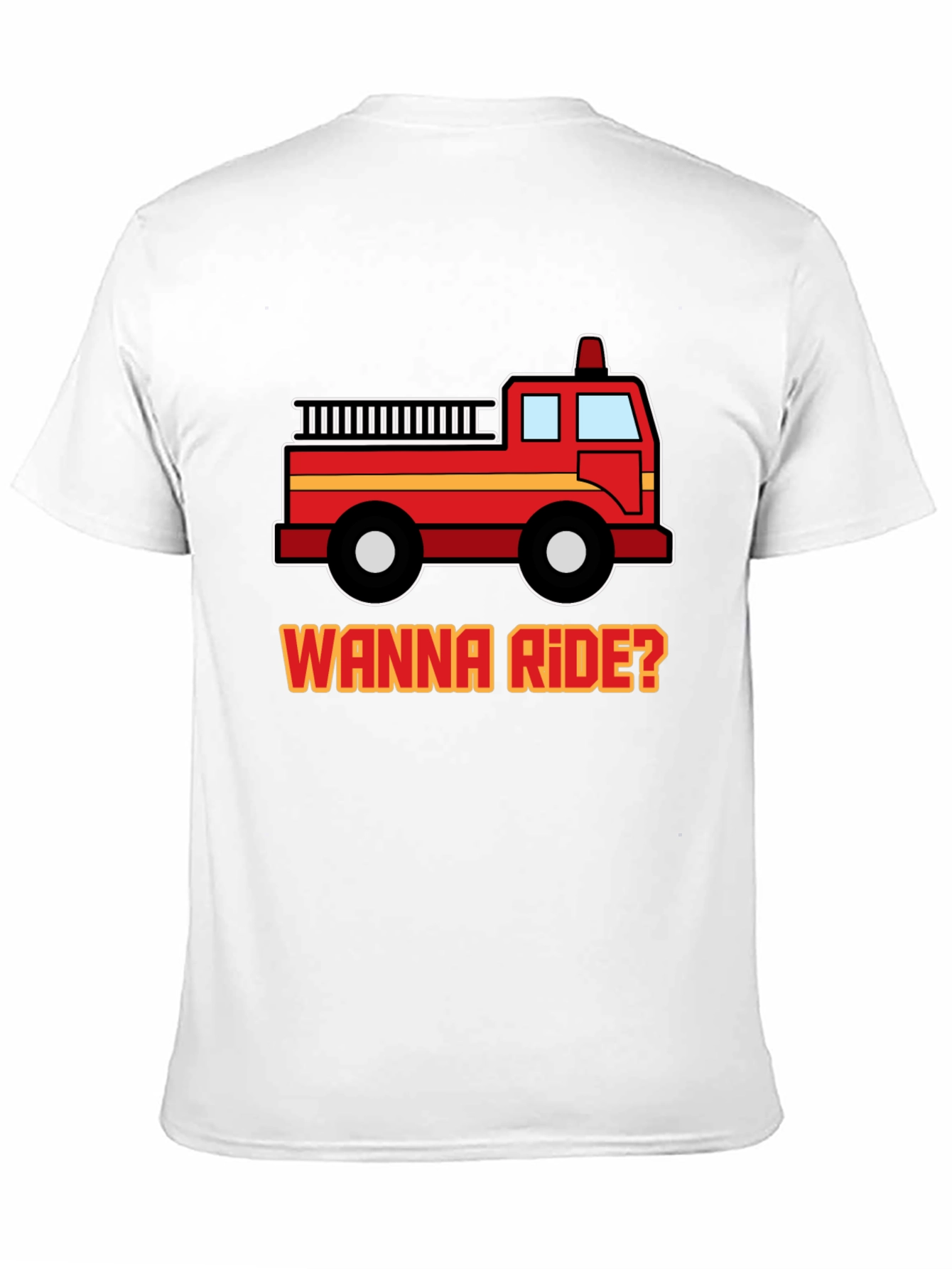 Wanna Ride? Firetruck Graphic Tee