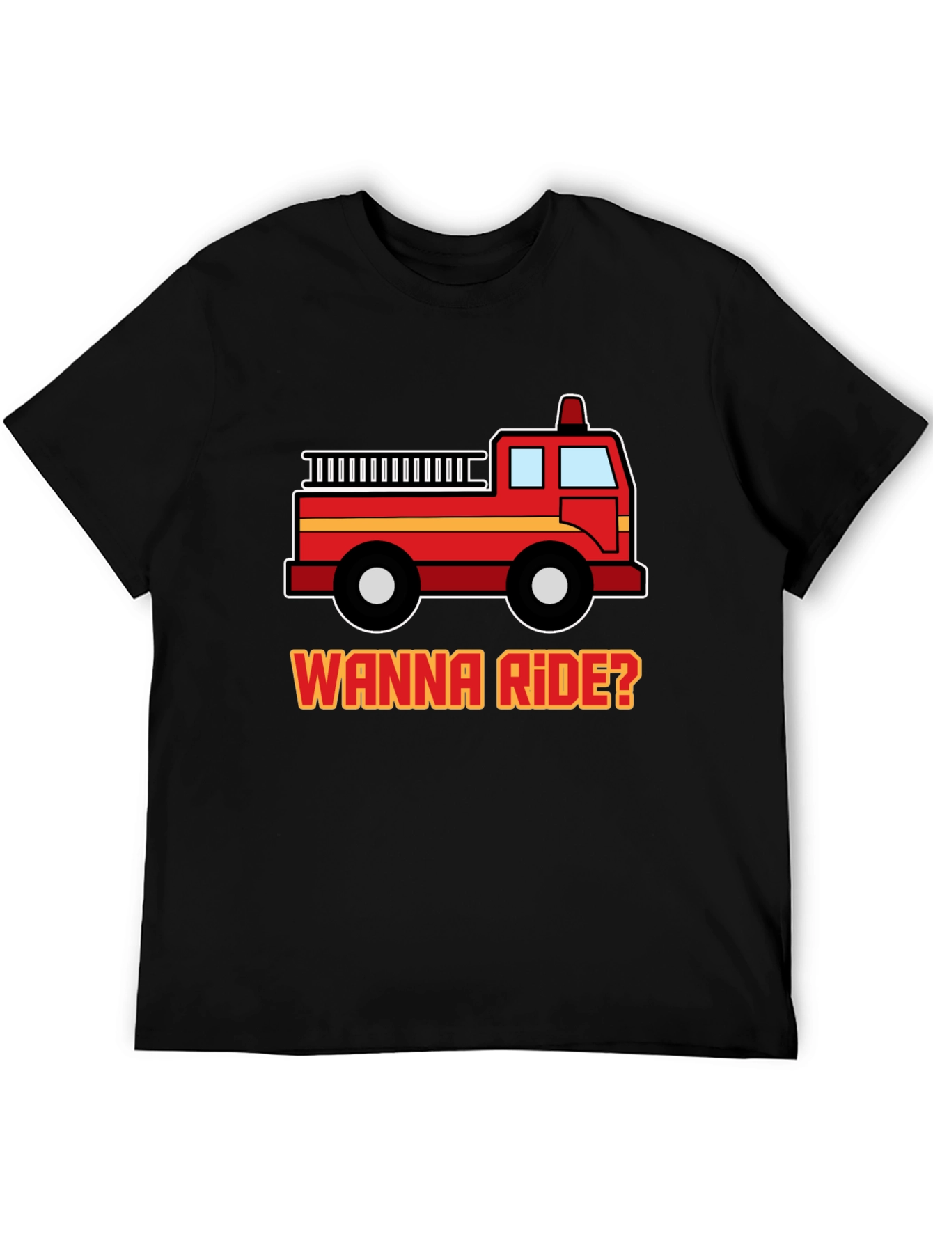Wanna Ride? Firetruck Graphic Tee