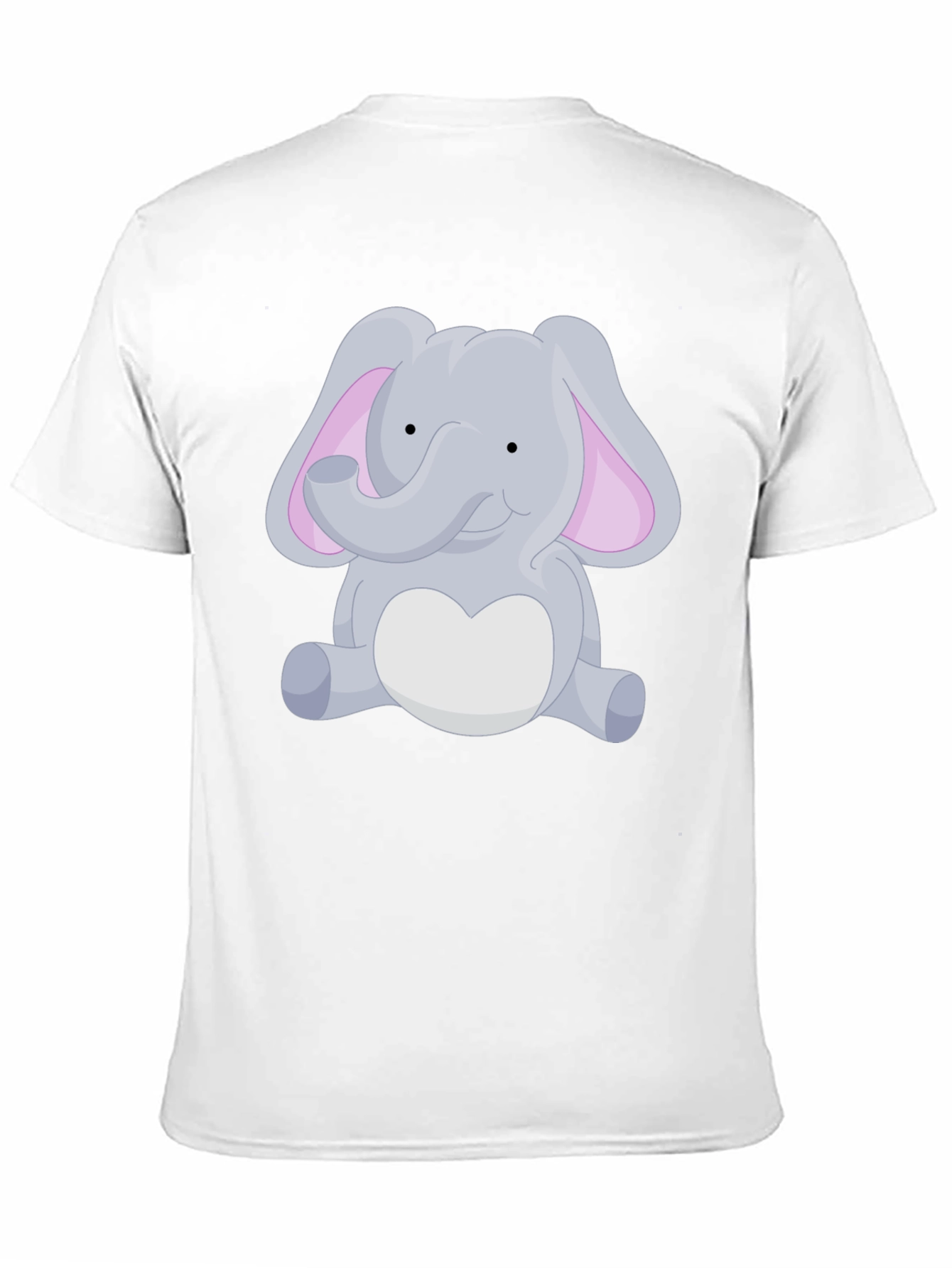 Cute Elephant Graphic Black T-Shirt