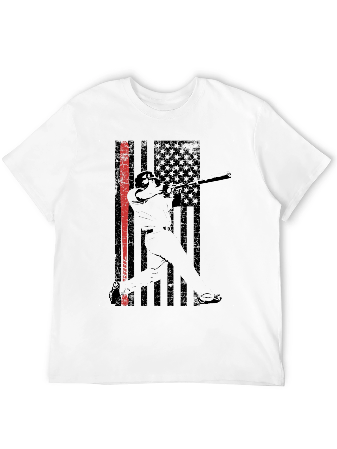 Baseball USA Flag Graphic Tee