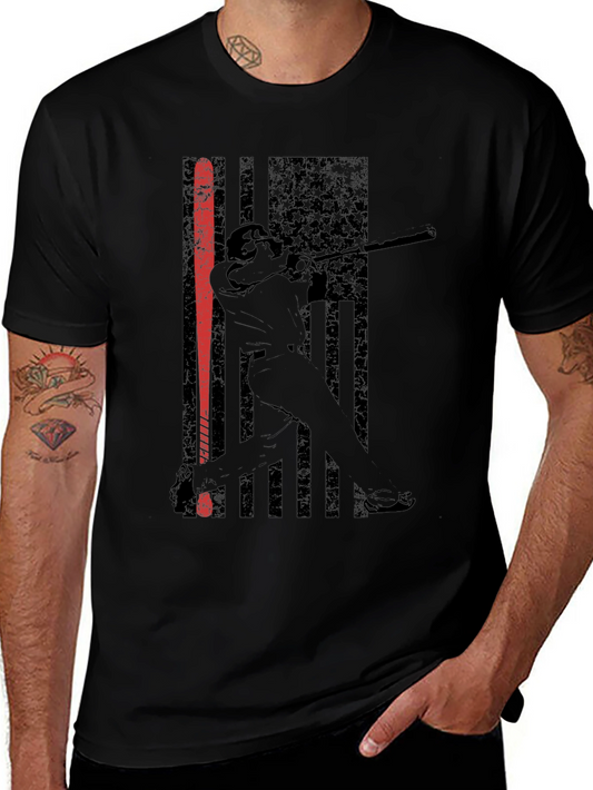 Baseball USA Flag Graphic Tee