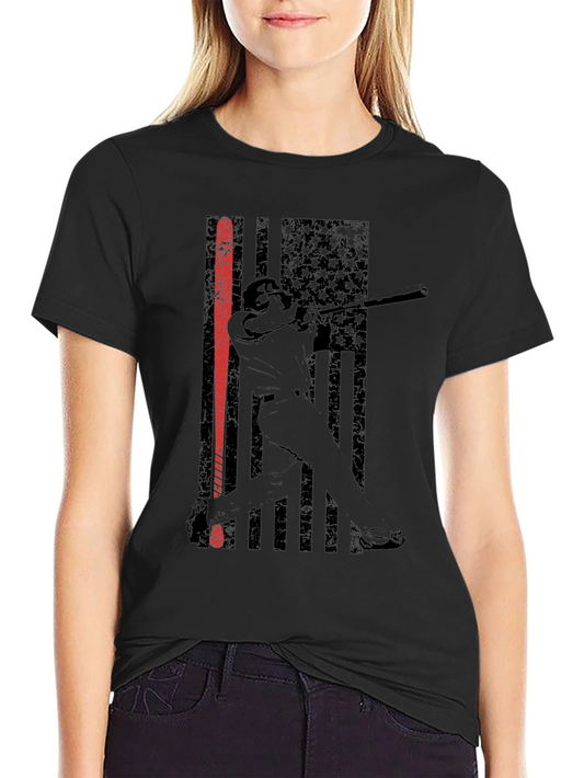 Baseball USA Flag Graphic Tee