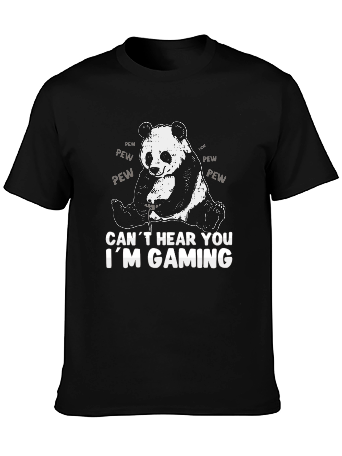 Gaming Panda Graphic Tee - Gamer Humor T-Shirt