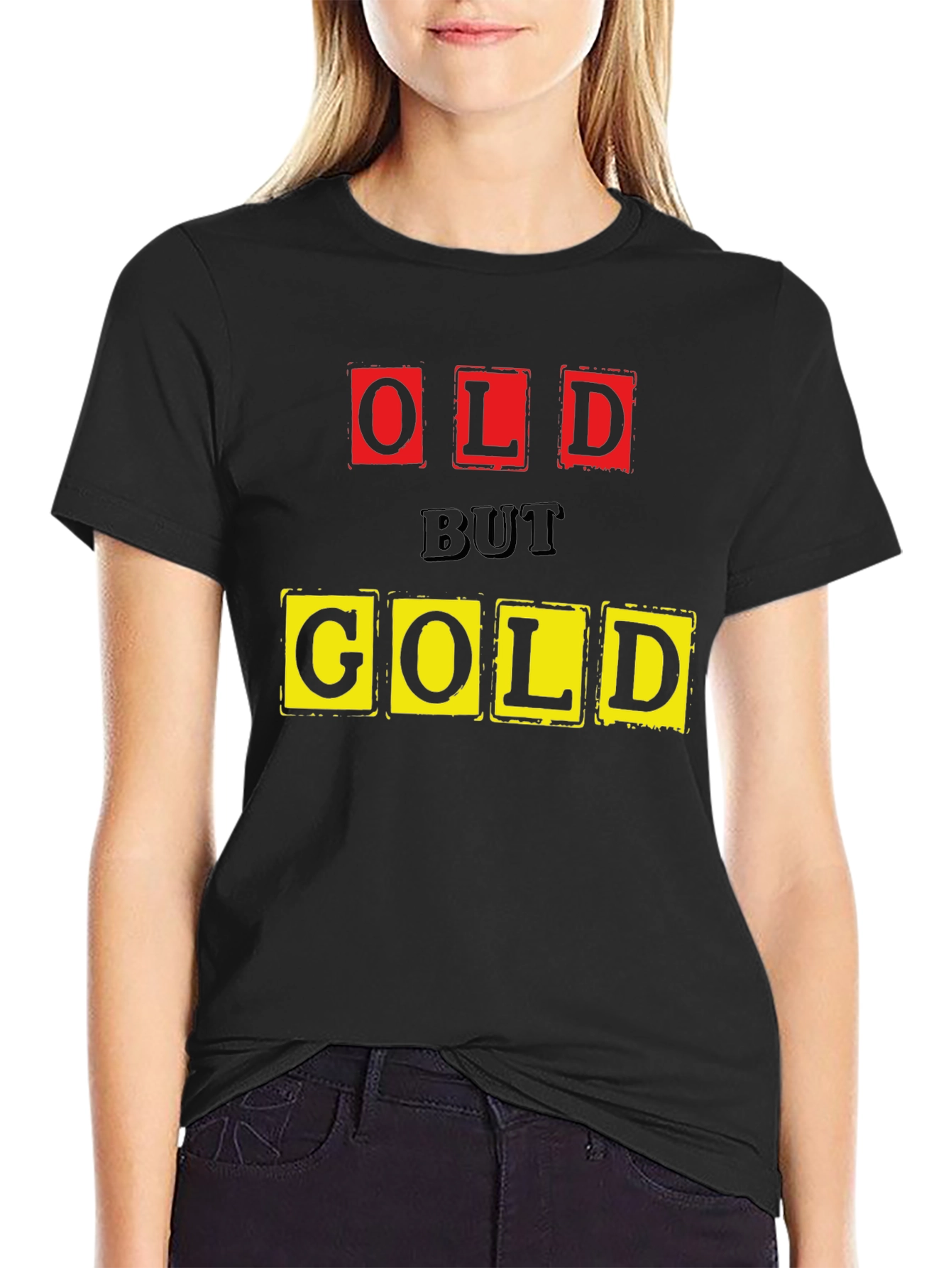 Old But Gold Graphic T-Shirt - Black