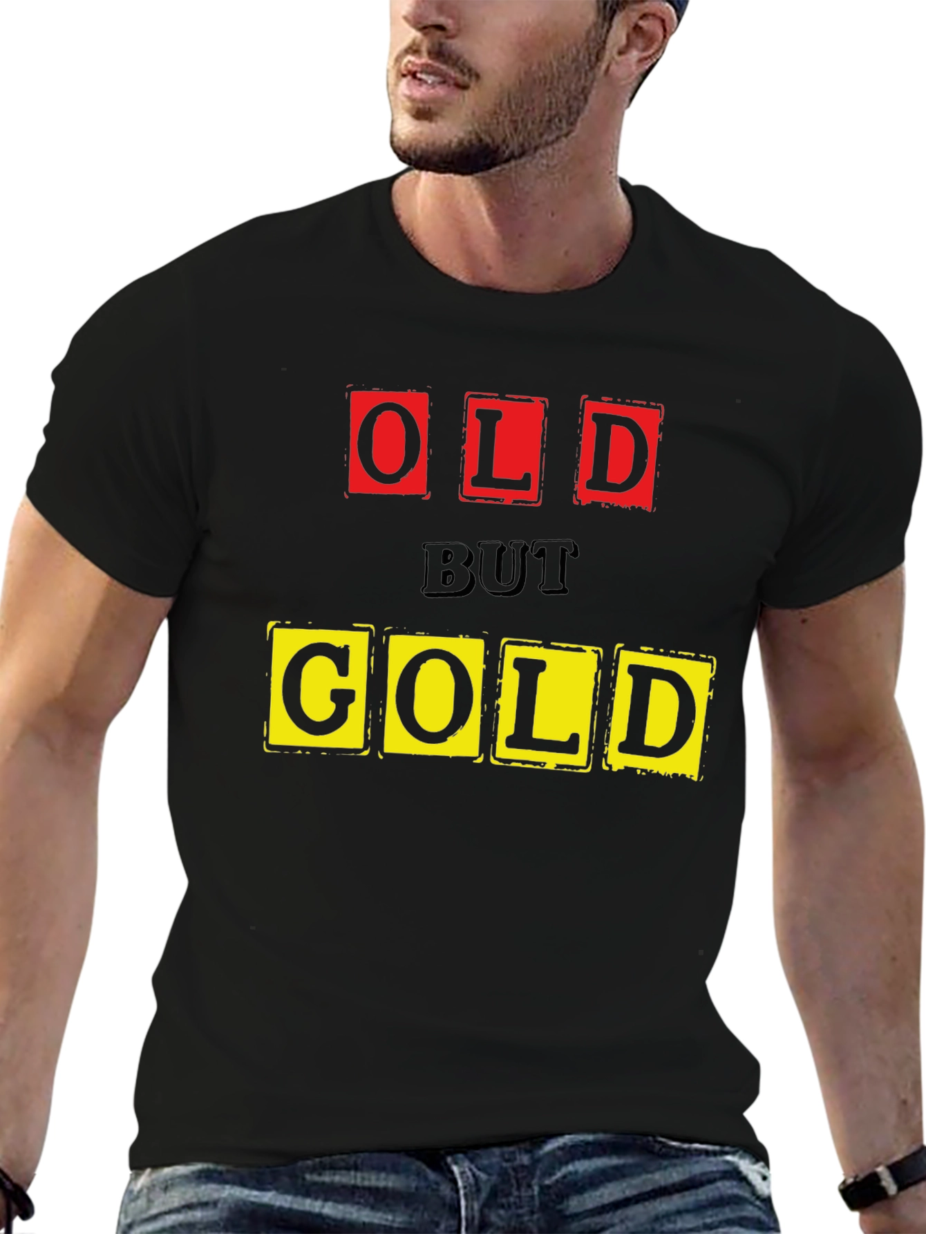 Old But Gold Graphic T-Shirt - Black