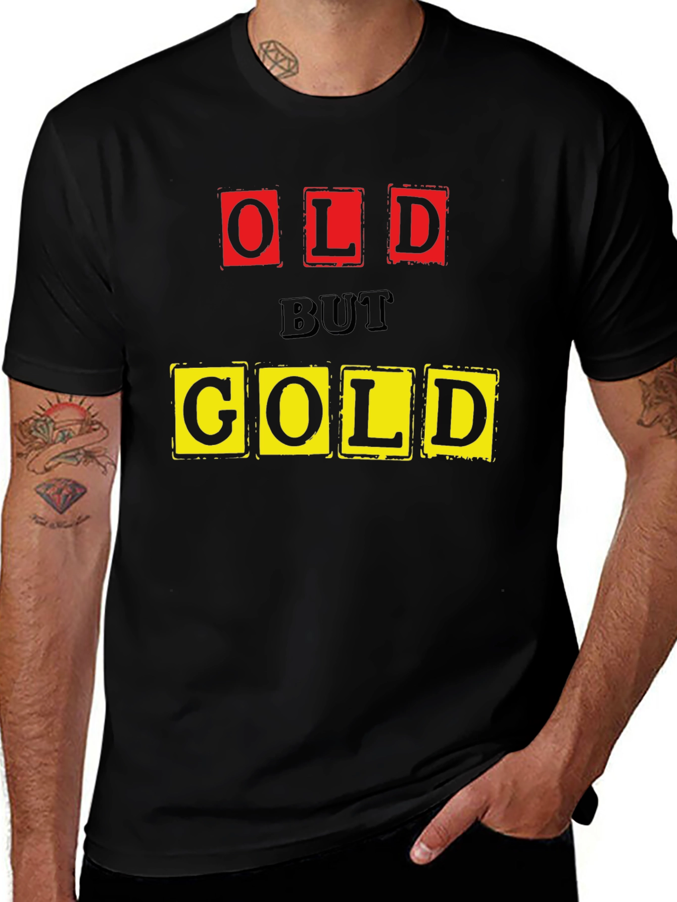 Old But Gold Graphic T-Shirt - Black