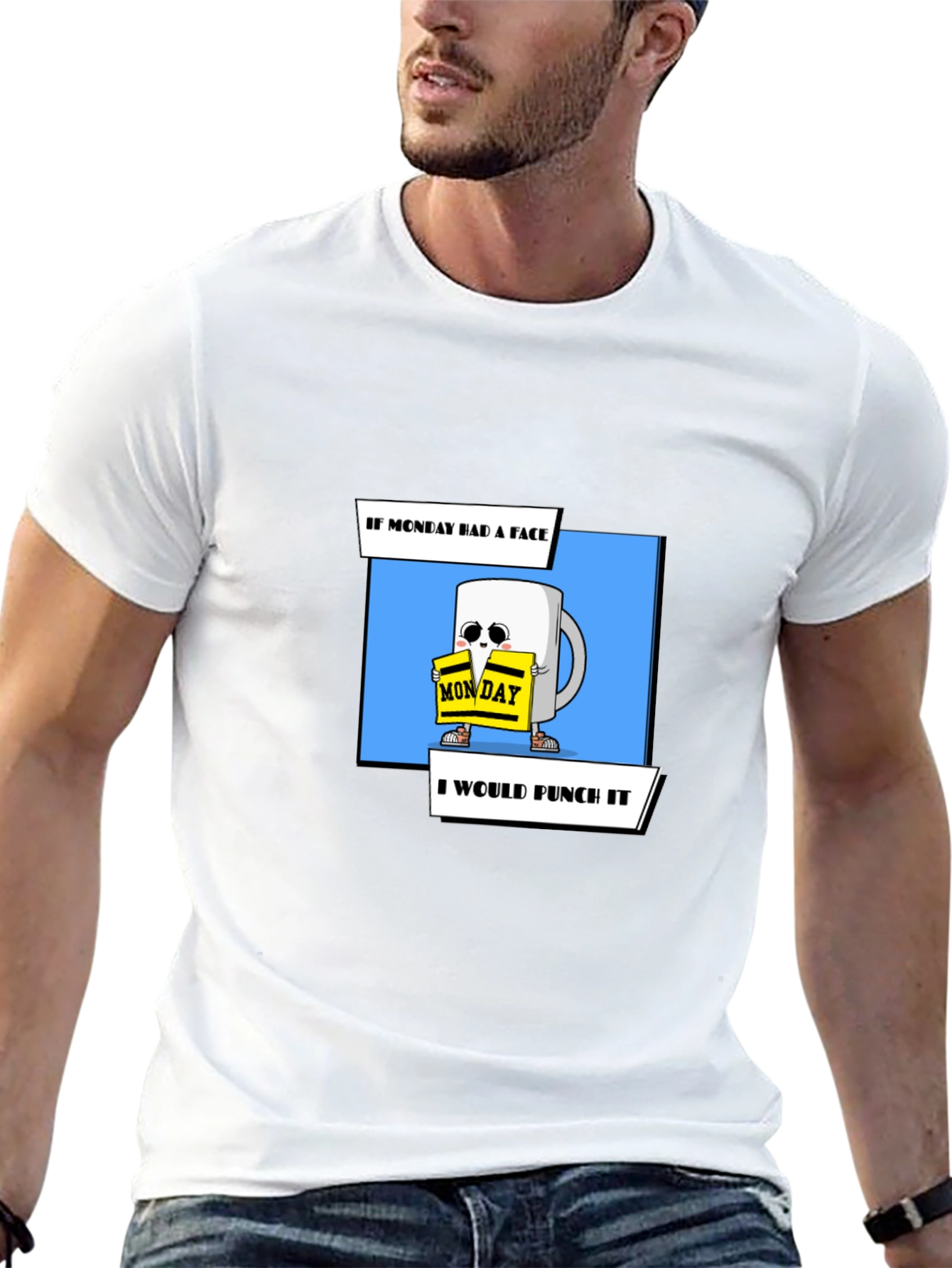 Funny Monday Coffee Mug Punch T-Shirt