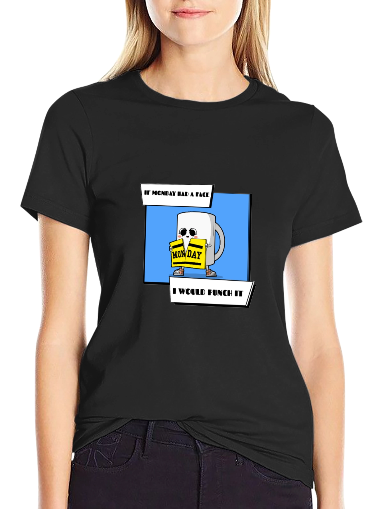 Funny Monday Coffee Mug Punch T-Shirt