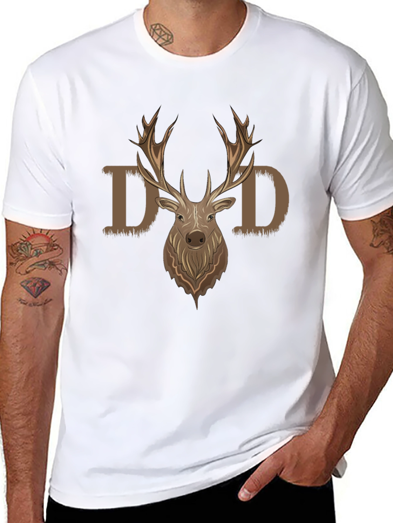 Dad Deer Graphic T-Shirt - Fathers Day Gift