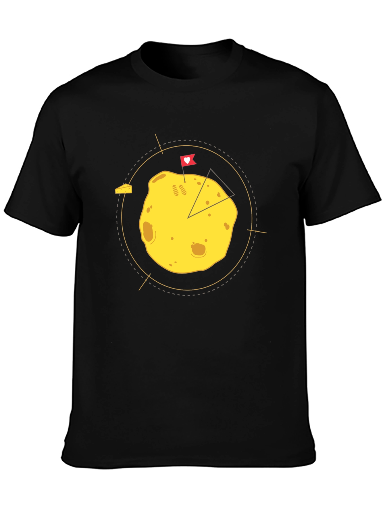 Funny Cheese Lover Graphic Black T-Shirt