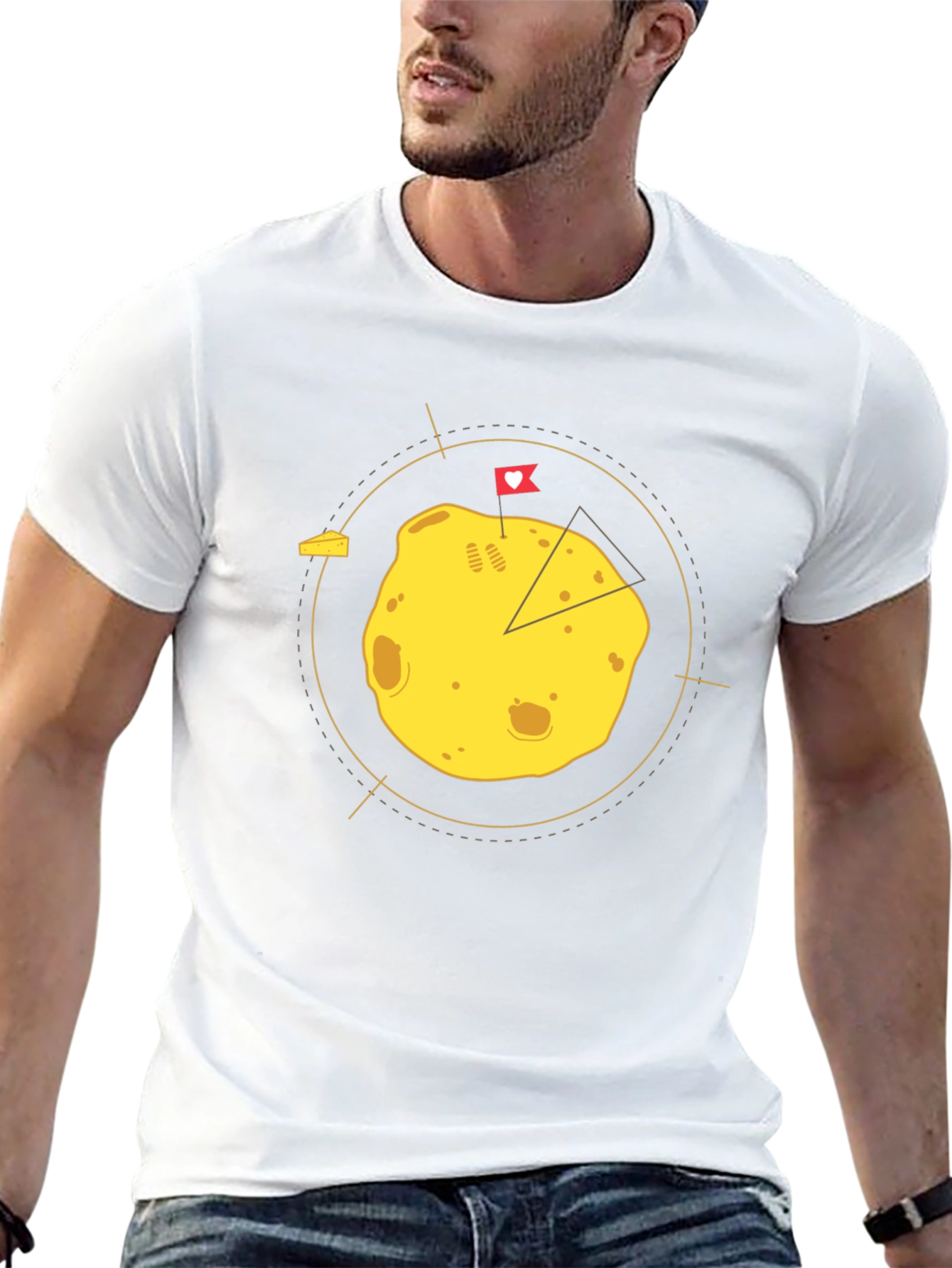 Funny Cheese Lover Graphic Black T-Shirt